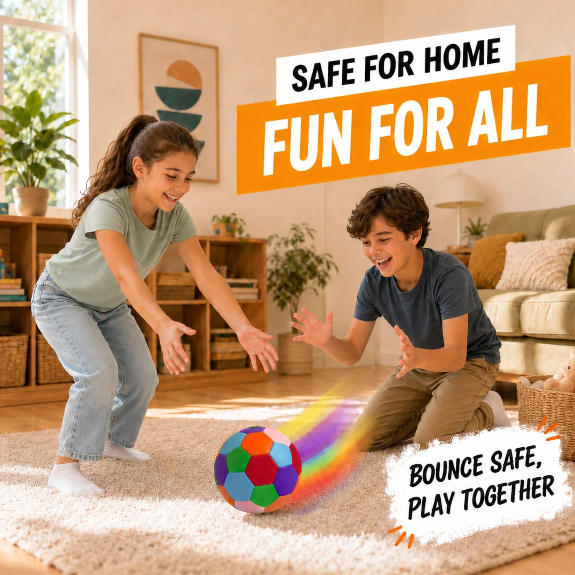 Safe Sport Gear Le House Ball - Oryginalna piłka nożna pomieszczeniach, miękka i bezpieczna, rozmiar 4 Przeznaczona do zabawy w domu i w ogrodzie Idealny prezent dla fanów piłki nożnej