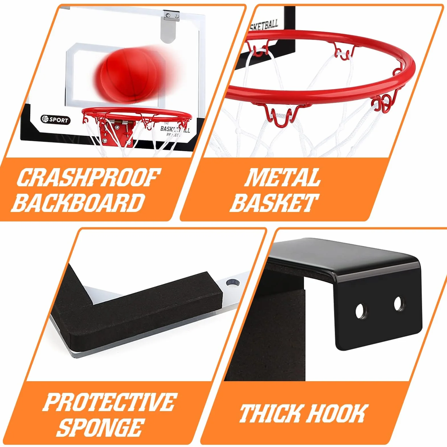 Dreamon mini kosz do koszykówki dla dzieci, zestaw do koszykówki halowej do sal z piłką
