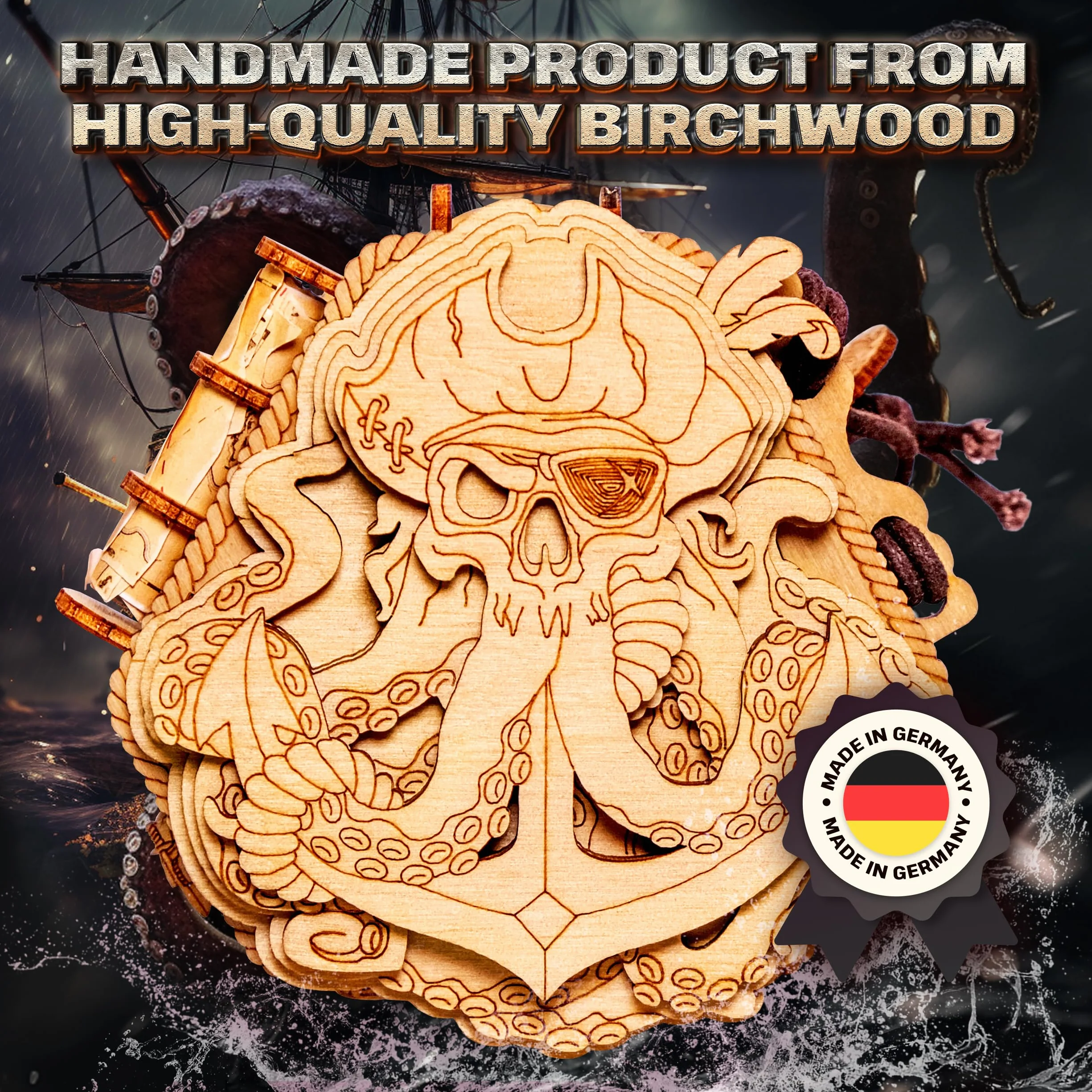ESC WELT Blackbeard's Compass Puzzle Box - Escape Room in a Box - zadanie myślenia - skarbonka 3D - pudełko na prezent - puzzle dla dzieci i dorosłych - pudełko prezentowe puzzle gra