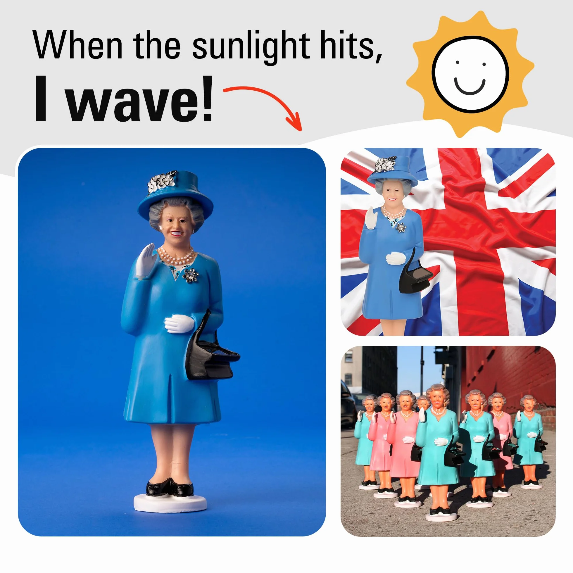 Kikkerland Solar Queen Derby Edition Figurka, Plastik, Niebieski, 8.0x5.0x19.0 cm