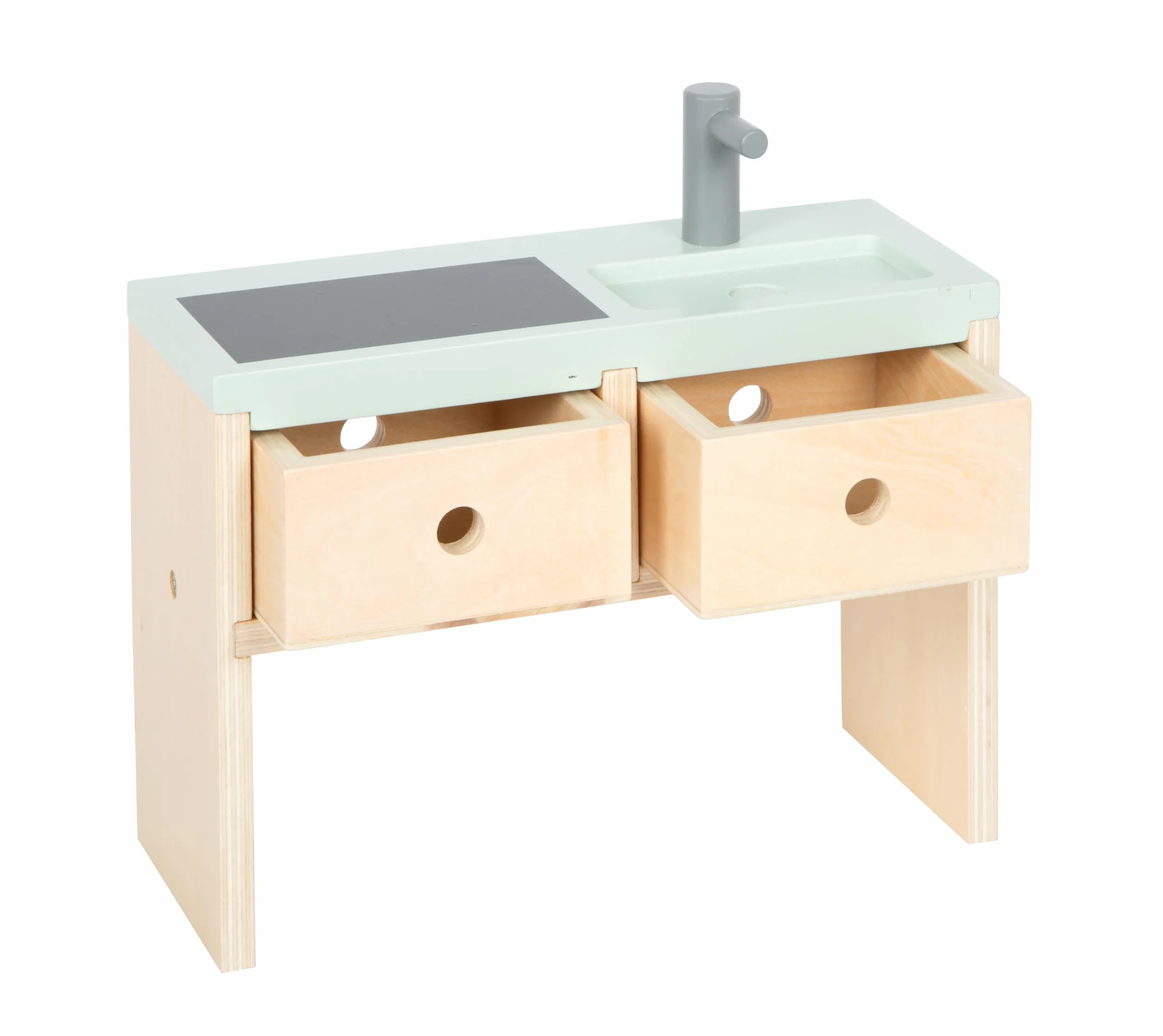 Mały domek dla lalek Villa XL, 3-piętrowy domek dla lalek z windą, dla lalek do 30 cm, skala 1:6, imitacja drewna, 12730