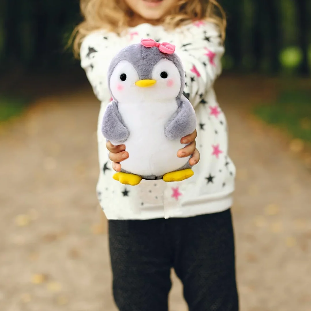 Wishstar Pluszowe zwierzątko i pluszowa zabawka, pingwin z kokardką dla dziewczynek - Pluszowa zabawka do przytulania i zabawy - Squishmallow, 25 cm