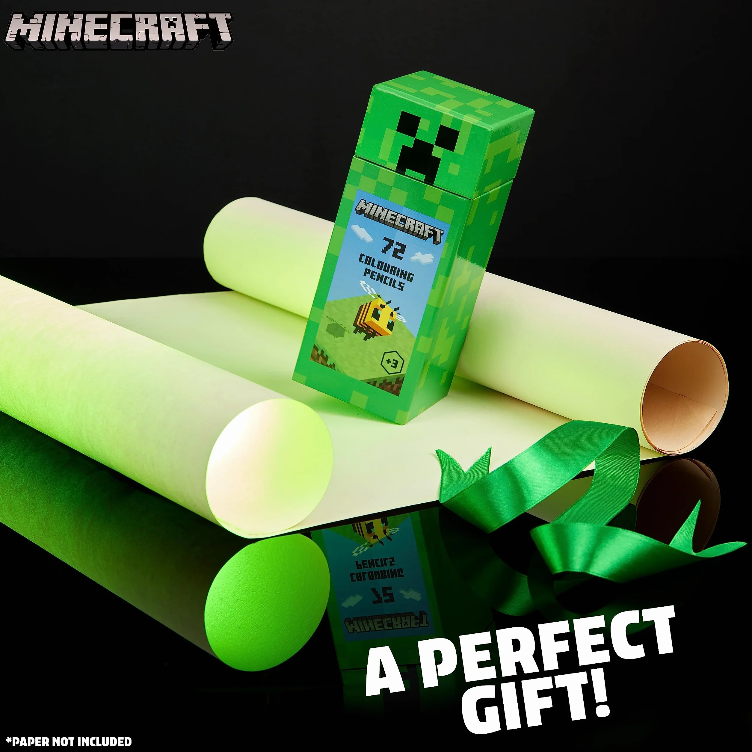 Minecraft Zestaw kredek do kolorowania dla dzieci, 72 kredki, zestaw do kolorowania dla dzieci w wieku od 3 lat, oficjalne prezenty dla chłopców, wielobarwny