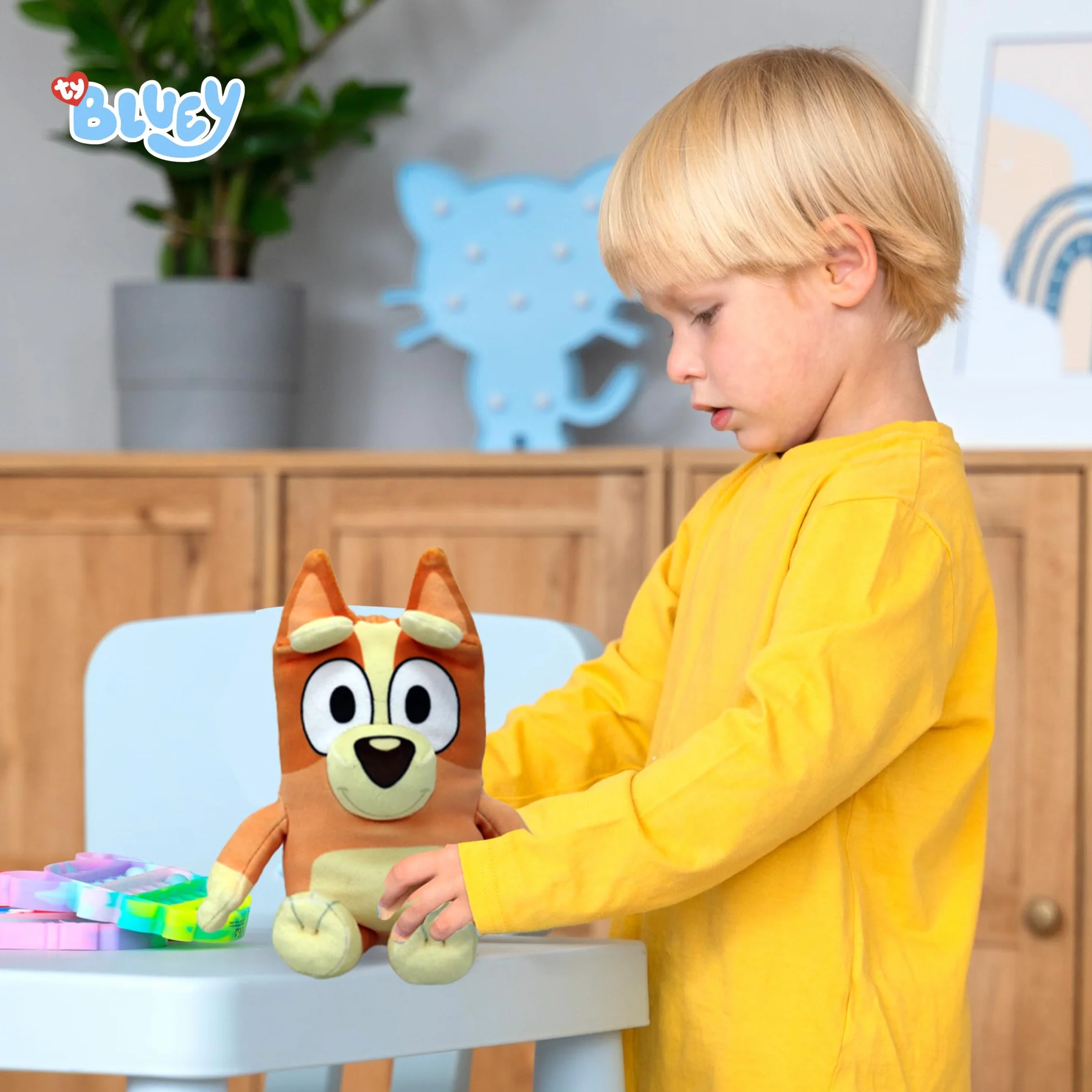 TY Bluey Bandit przytulanka dla dzieci, kolekcjonerska zabawka z pluszu, przytulanka dla niemowląt, oficjalna kolekcja Beanie Babies, przytulanki dla dzieci