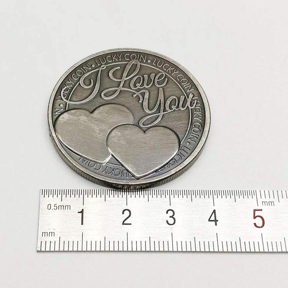 HARMILIY 'Thmemorative Love Coin Love Words 'I Love You More Than I Can Say'Romance' para kolekcja prezenty artystyczne pamiątka