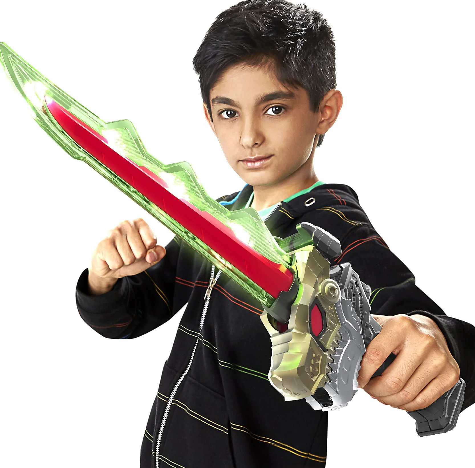Power Rangers Dino Fury Chromafury Saber Elektroniczna zabawka do skanowania kolorów ze światłami i dźwiękami