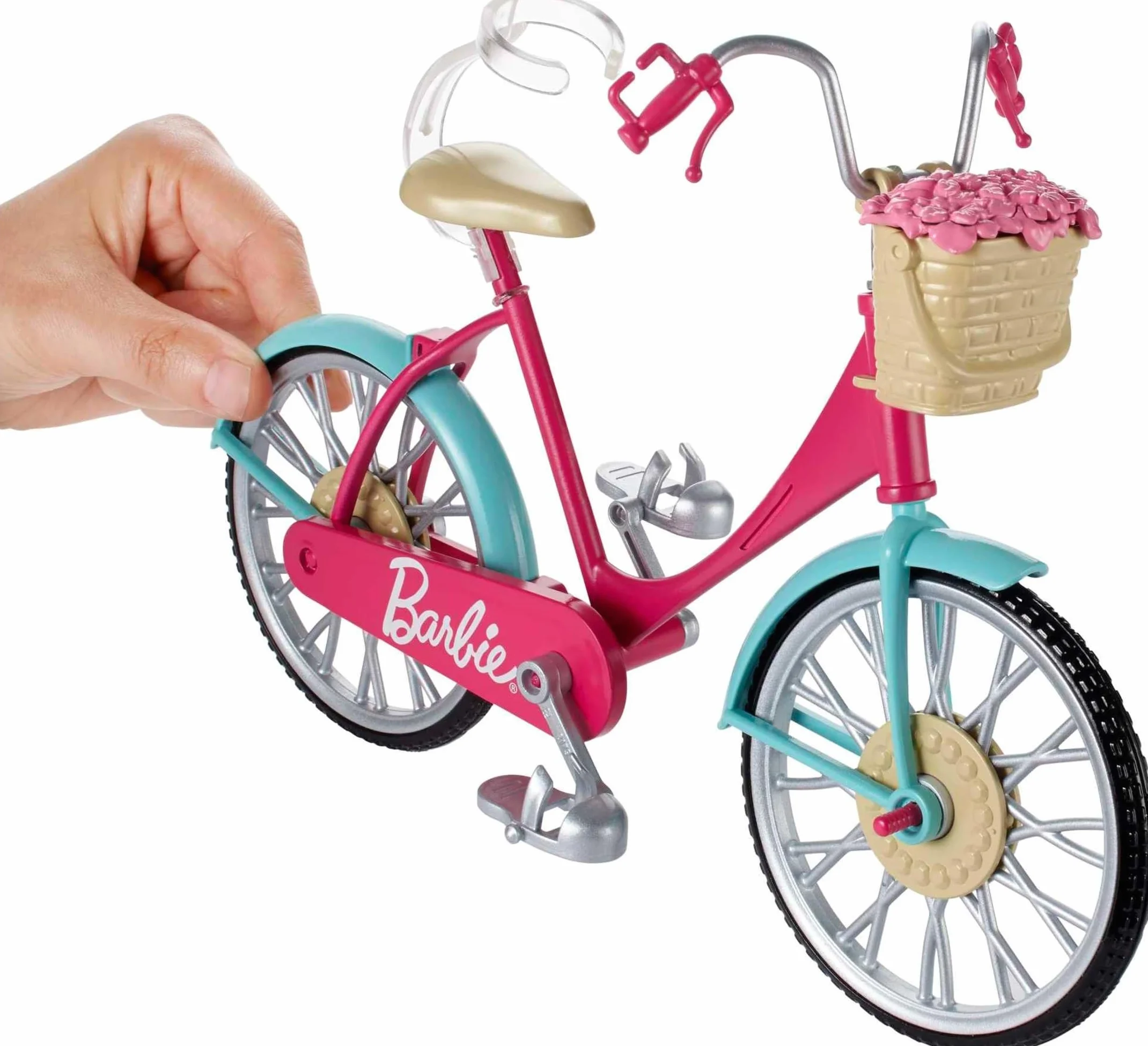 Barbie Rower z koszykiem z kwiatami, DVX55