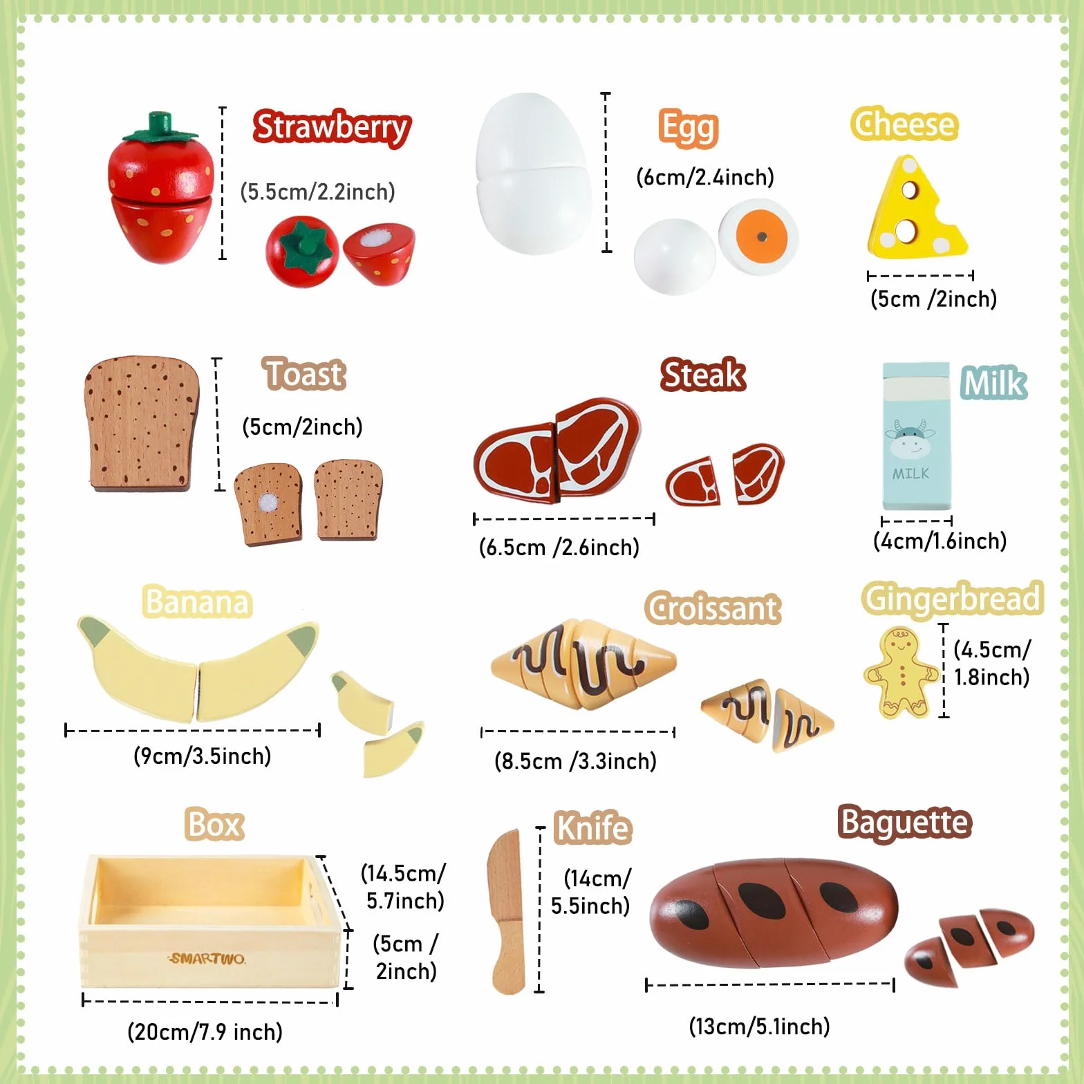 Drewniane zabawki do zabawy w jedzenie, akcesoria kuchenne dla dzieci, krojenie owoców, warzyw i chleba, zabawki śniadaniowe, odgrywanie ról, prezent dla dziewczynek, chłopców w wieku 2+ lat