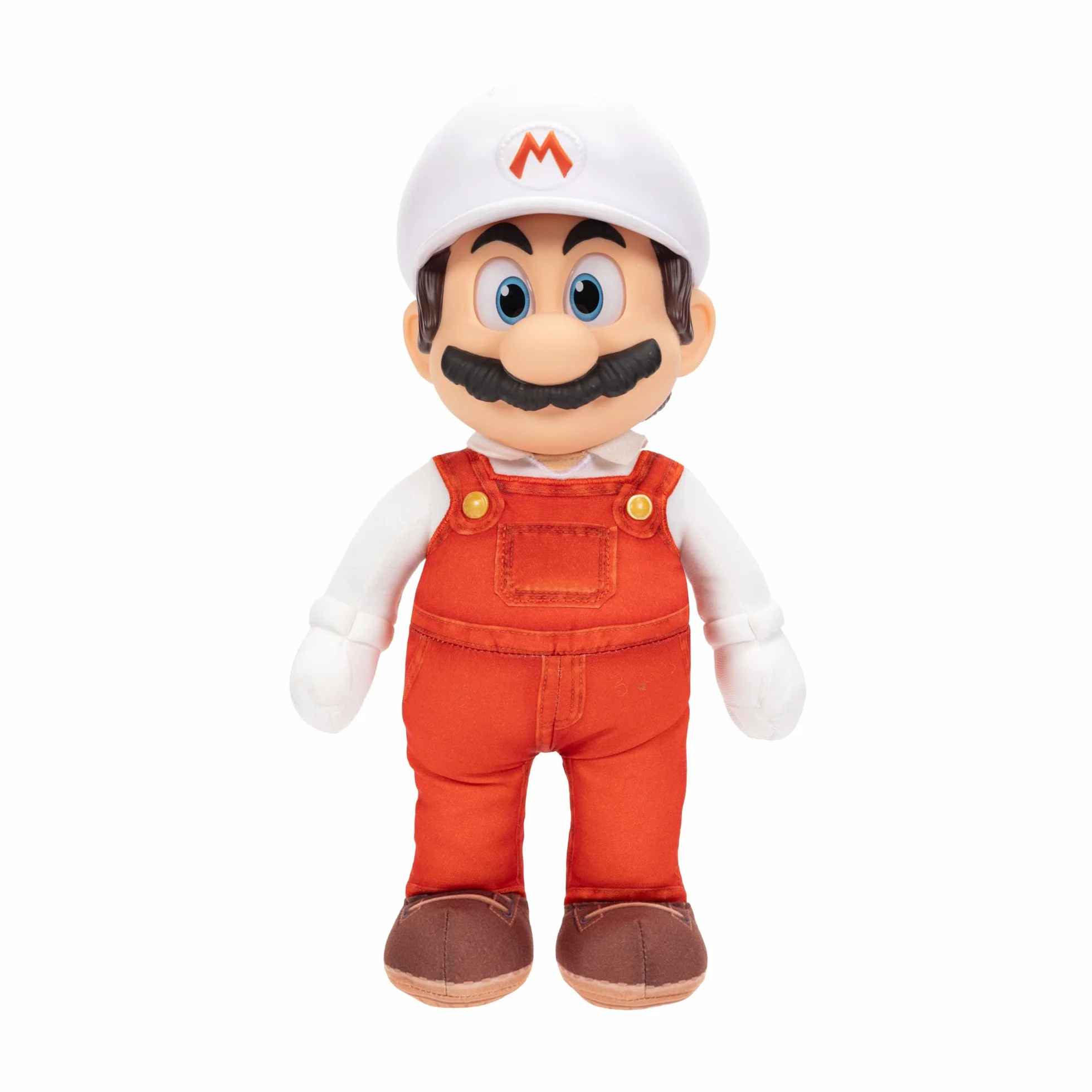 Super Mario Galaxy Movie Fire Mario Poseable Plush 14" / 35 cm, oficjalna licencja Jakks Pacific, pluszowa figurka z rzeźbioną głową Roto, kolekcjonerska pluszowa figurka Nintendo, 3+