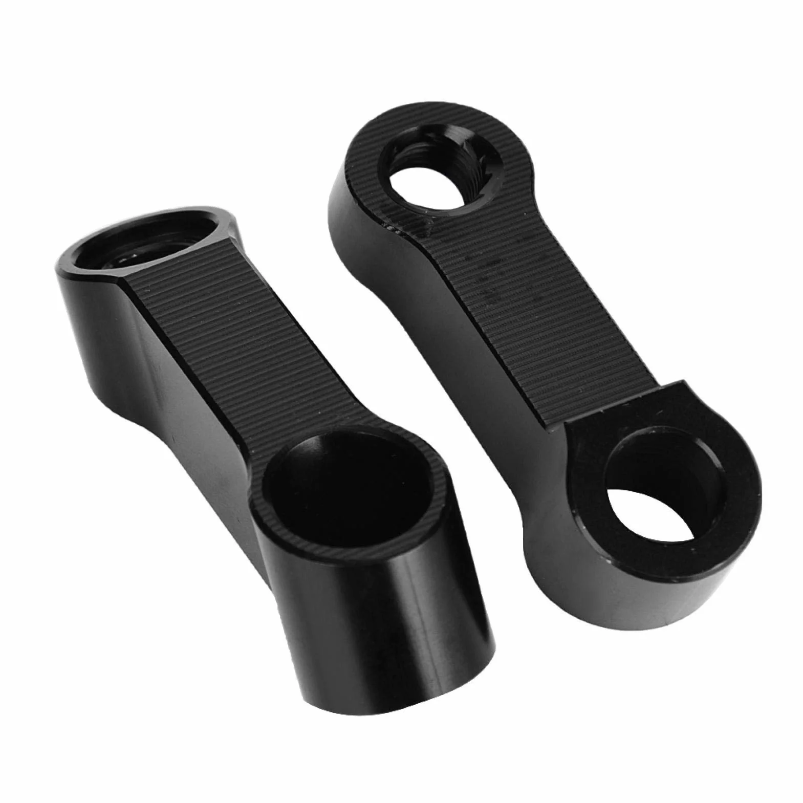 Akozon Mirror Adapter, M10 / M8 Riser Mount Extension 1 zestaw Motocyklowe lusterko wsteczne Zestaw adaptera Akcesoria motocyklowe Czarny