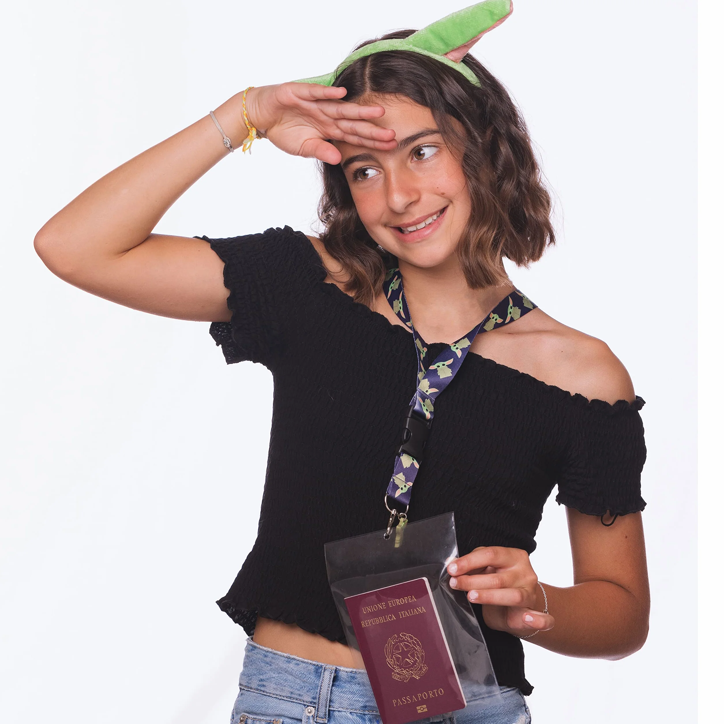 Disney Gwiezdne Wojny Mandalorian Grogu opaska na głowę, akcesoria do kostiumu Grogu