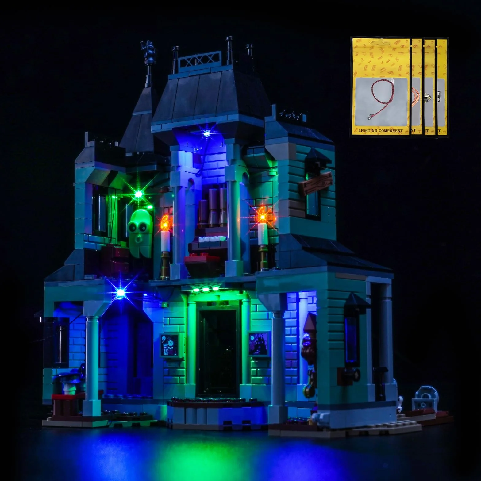 Zestaw oświetleniowy LED, kompatybilny z Lego 31167 Haunted Mansion (nie jest to model), zestaw do dekoracji kompatybilny z Lego Haunted Mansion Kreacyjne zabawki