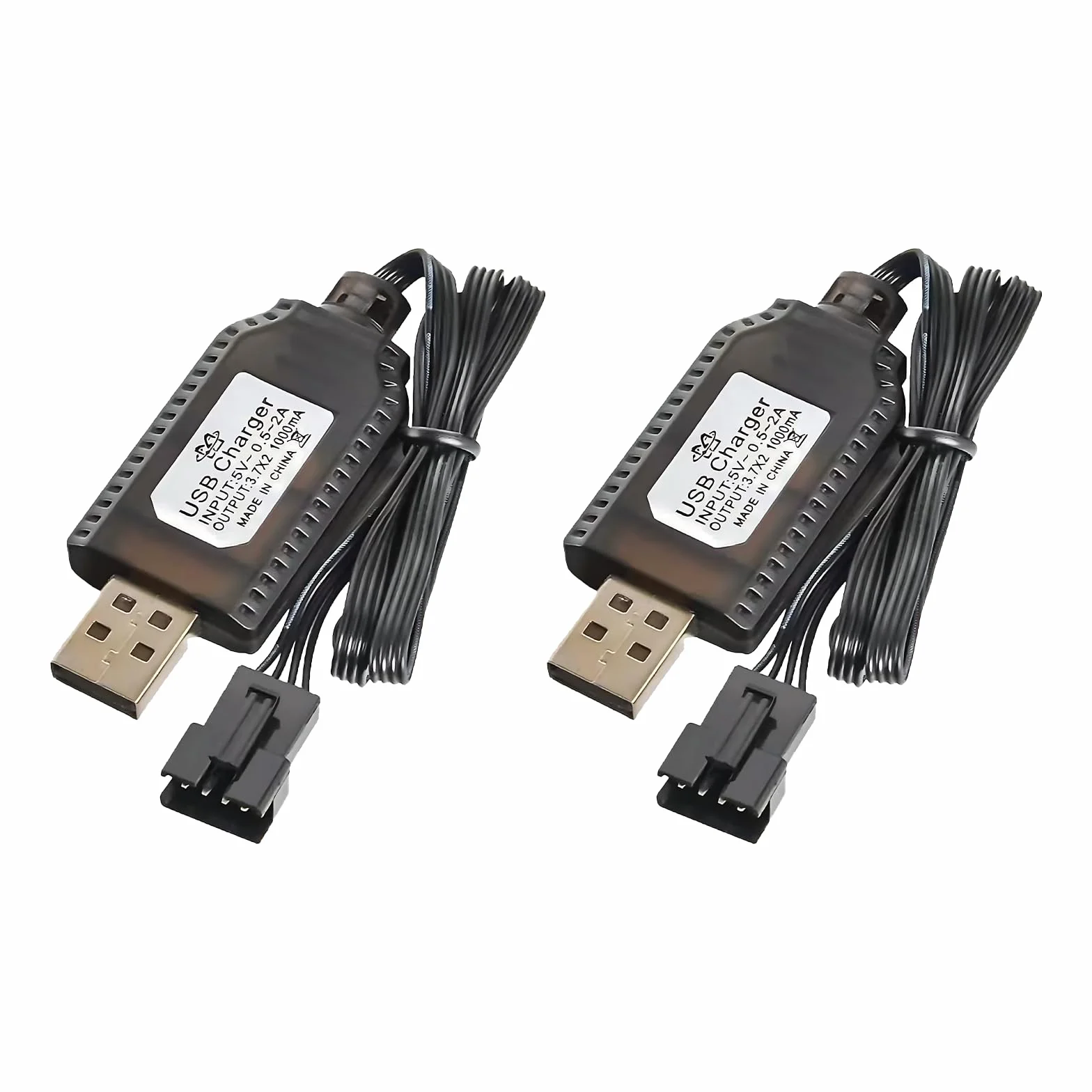2SZT. 7,4 V USB kabel ładujący z łącznikiem SM-4P, kabel ładujący RC do akumulatora LiPo Plug Zabawki Efektywne ładowanie Kompatybilne z samochodem, łodzią, samolotem, dronem i innymi sterowanymi