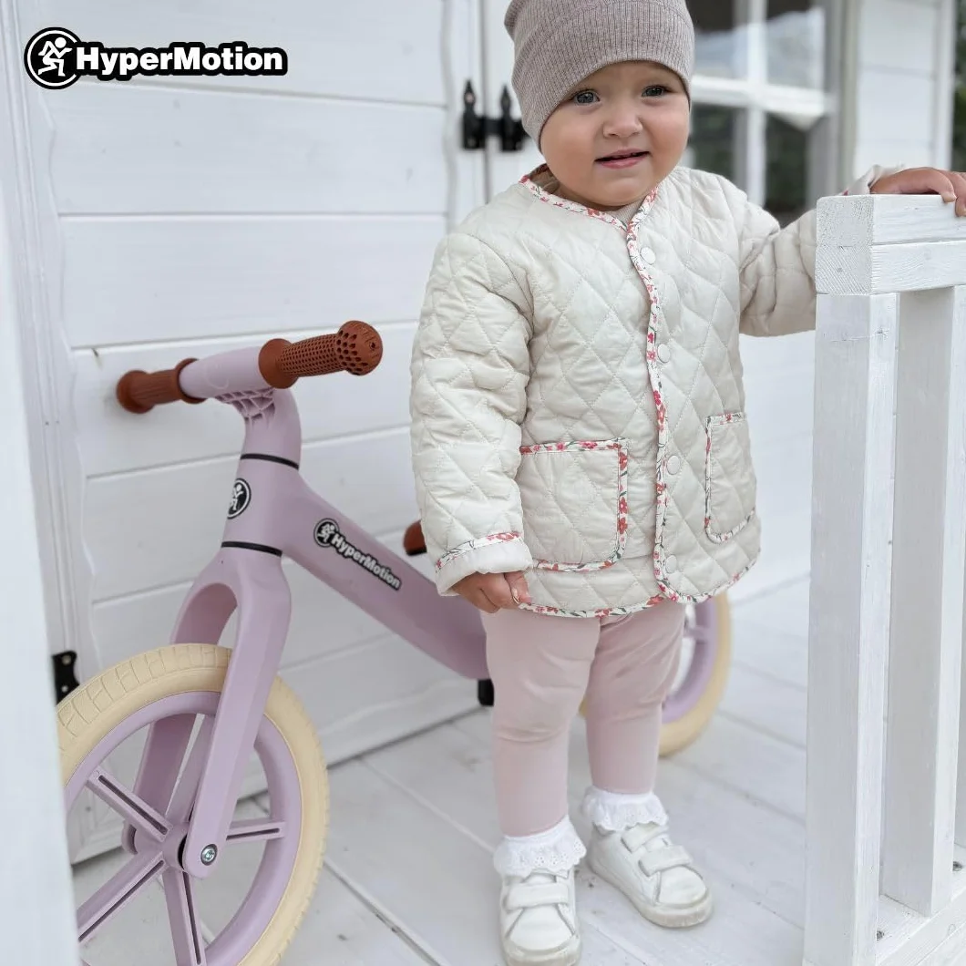 HyperMotion Rowerek Biegowy Marcelo – Lekki i Stabilny, Regulowane Siodełko, Retro Koła PU – Dla Dzieci 18m+, Różowy