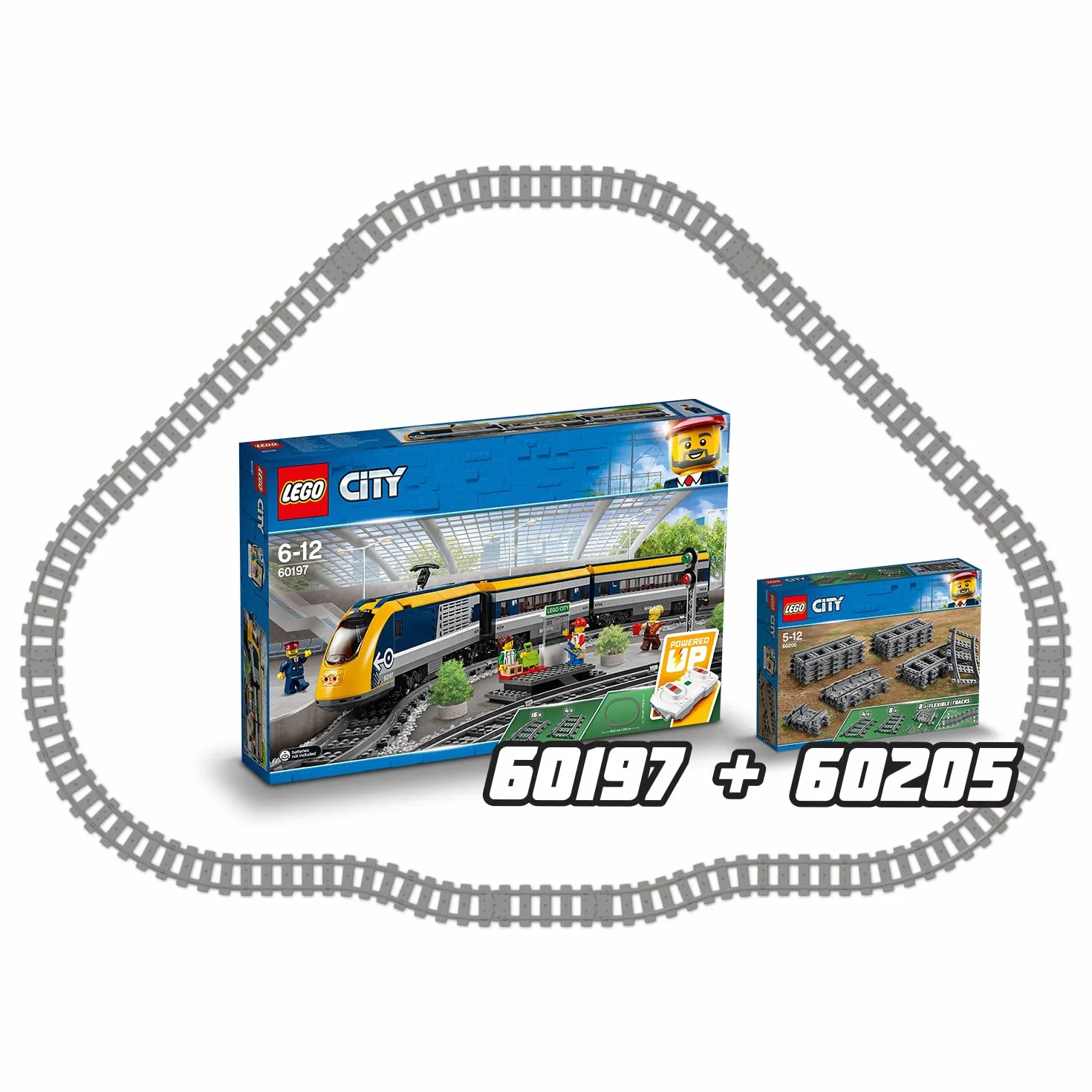 LEGO 60205 City Tory, Zestaw Kolejowy dla Dzieci, Kompatybilny z Pociągiem Pasażerskim LEGO 60337, Pomysł na Prezent na Urodziny lub Mikołaja dla Chłopców i Dziewczynek od 5 lat
