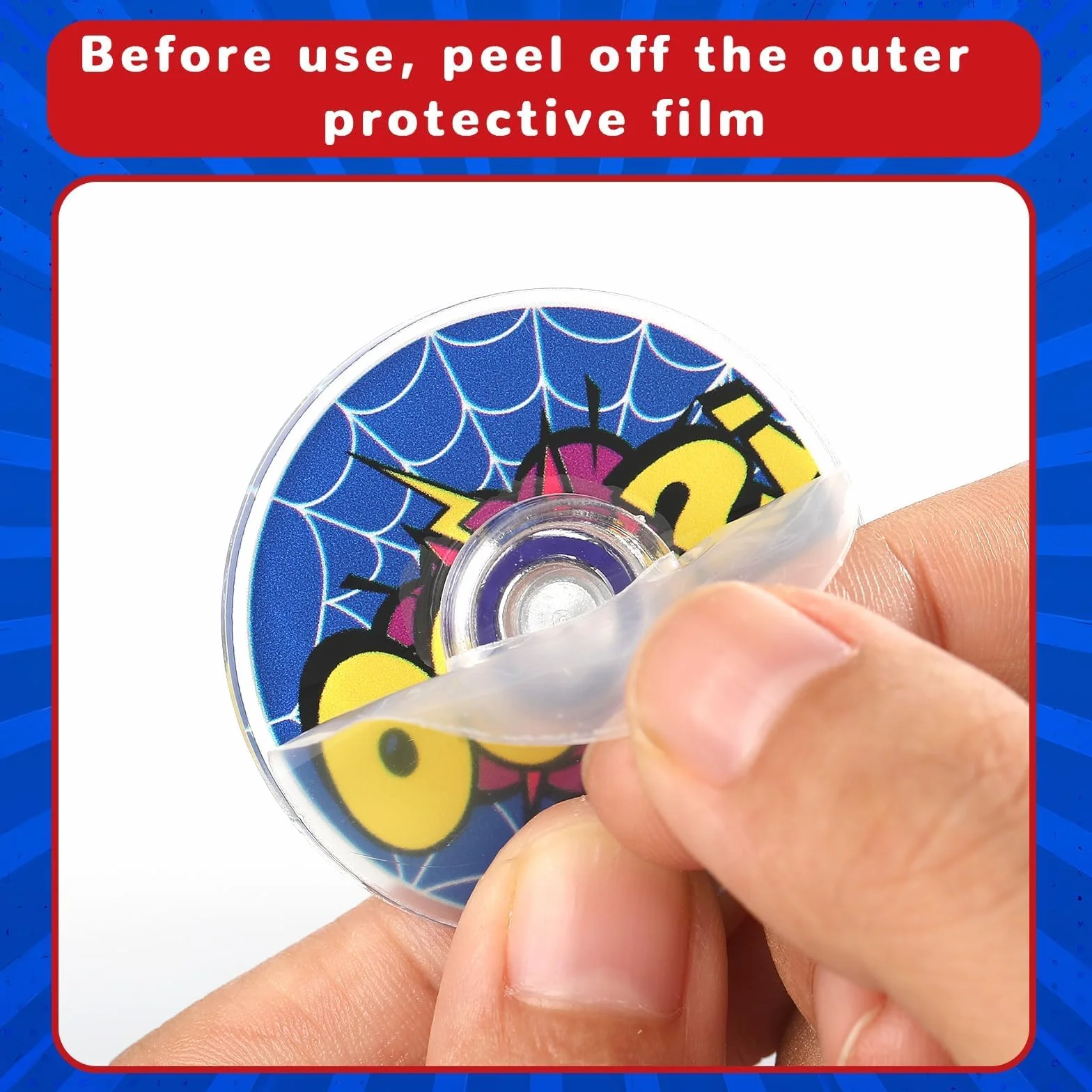 SCIONE 24Pcs Fidget Spinners na prezenty na imprezę (H-czarny)