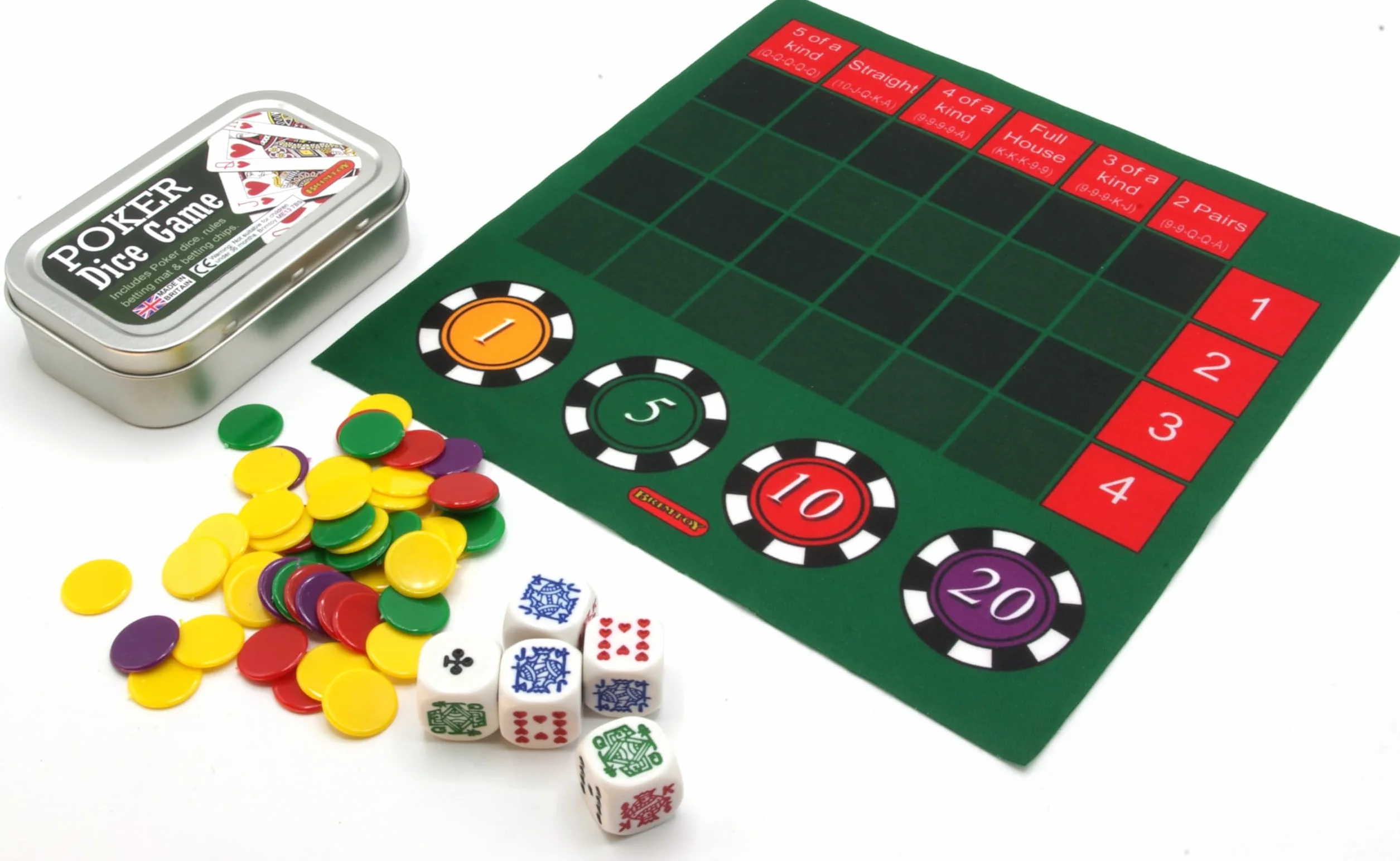 Brimtoy Pocket/Travel Poker Gra w kości
