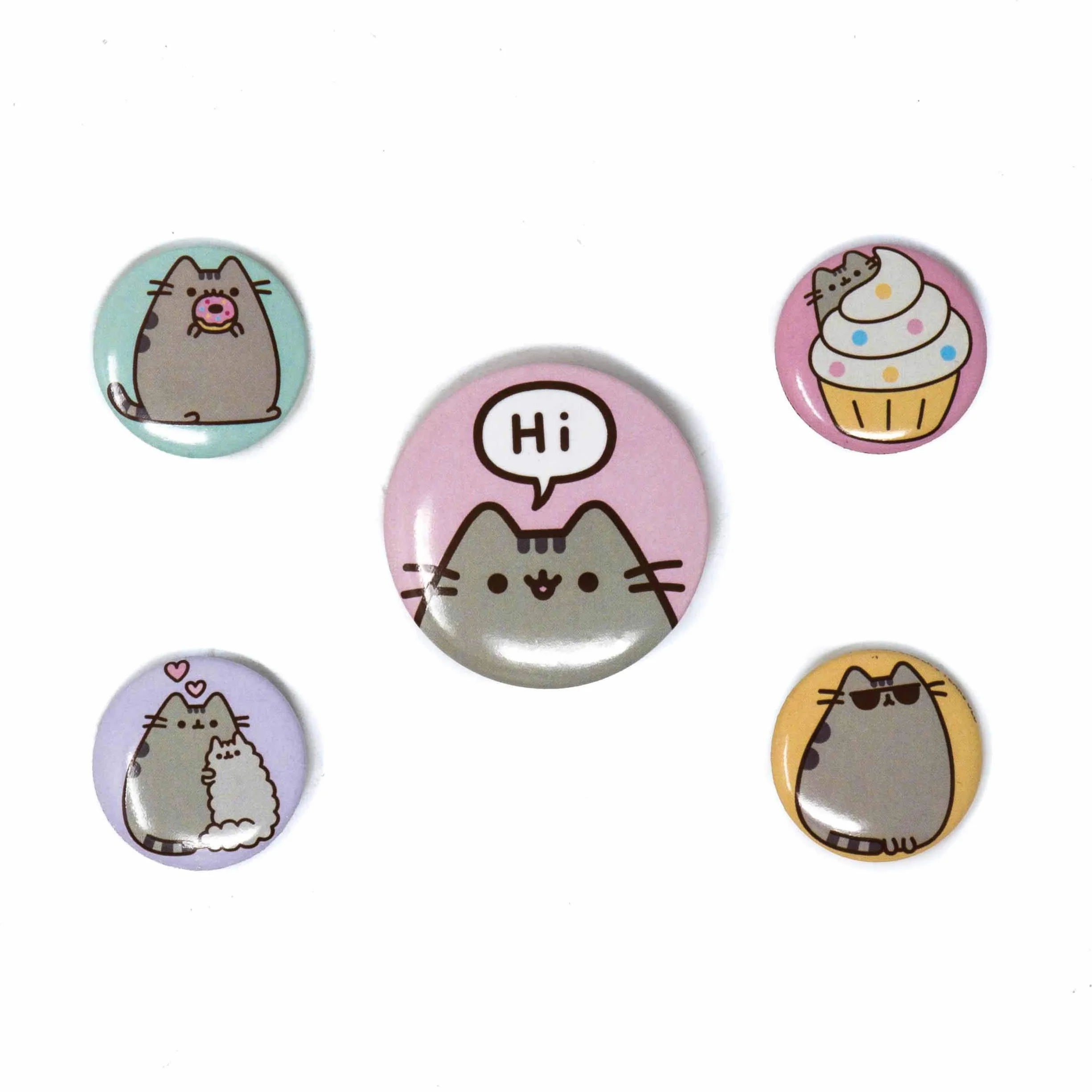 Pyramid International Pusheen Says Hi zestaw identyfikatorów, wielokolorowy, 10 x 12,5 cm