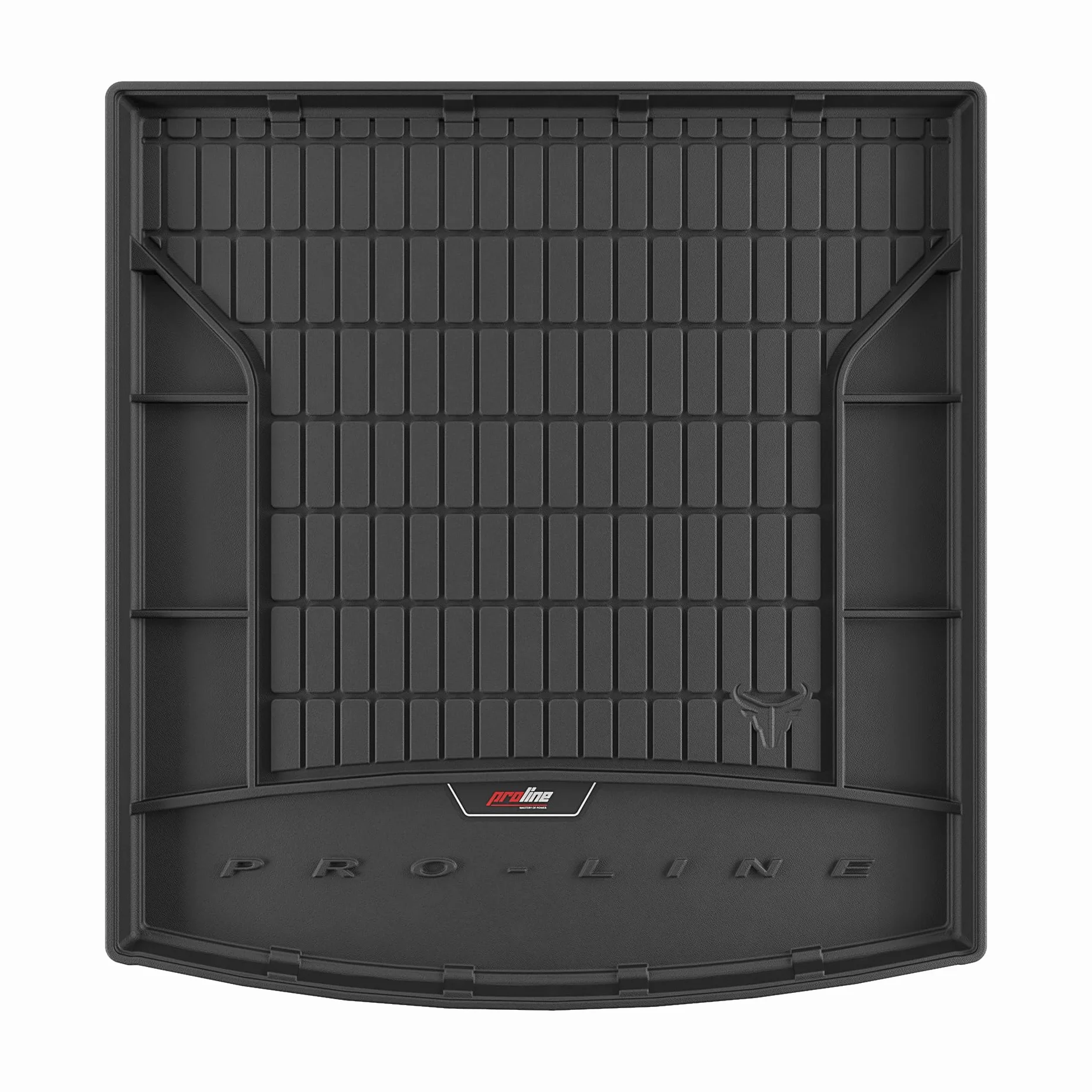 FROGUM ProLine 3D z logo gumowa eskluzywna mata do bagażnika dopasowana do Ford S-Max II 2014-2023 | Wygodny organizer | Najwyższe ranty | Stylowy design