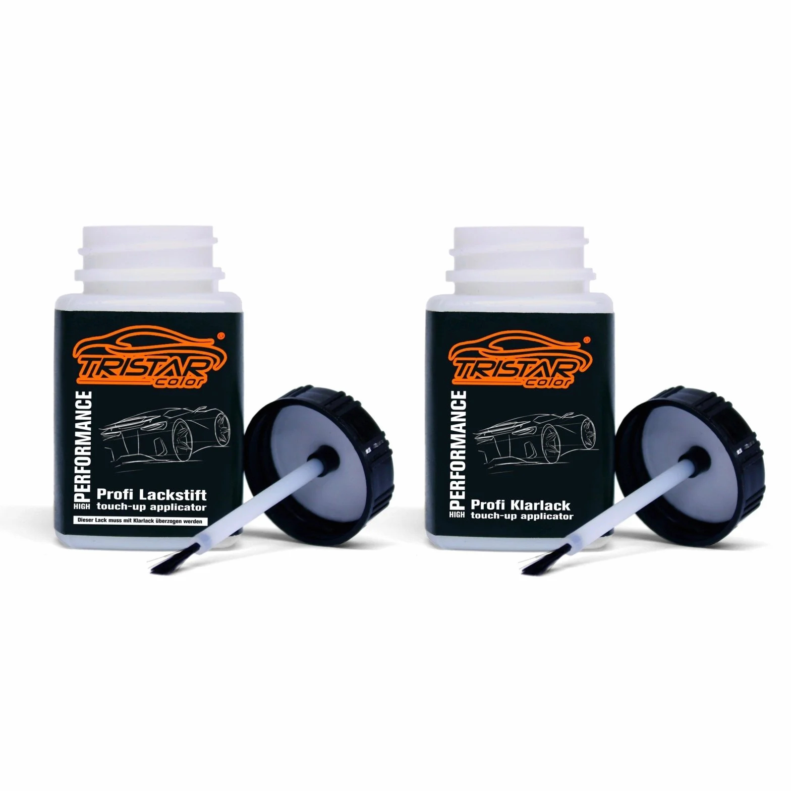 TRISTARcolor Lakier samochodowy Zestaw sztyftów Touch-up dla Honda/Acura NH720M Dusk Grey Metallic Lakier bazowy bezbarwny 50ml kazdy