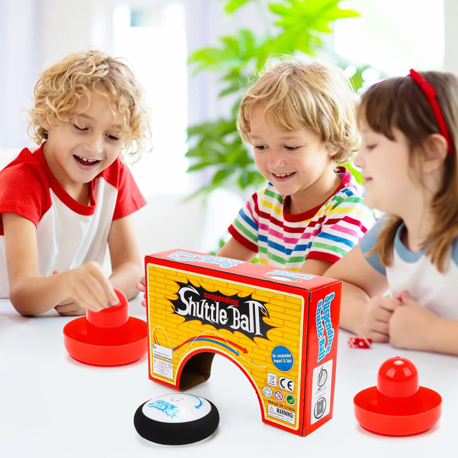 Air Hockey Hover Puck, mini gra stołowa z 2 krążkami i rakietami, przenośny zestaw do gry w hokeja z unoszącymi się krążkami, gra stołowa dla dorosłych