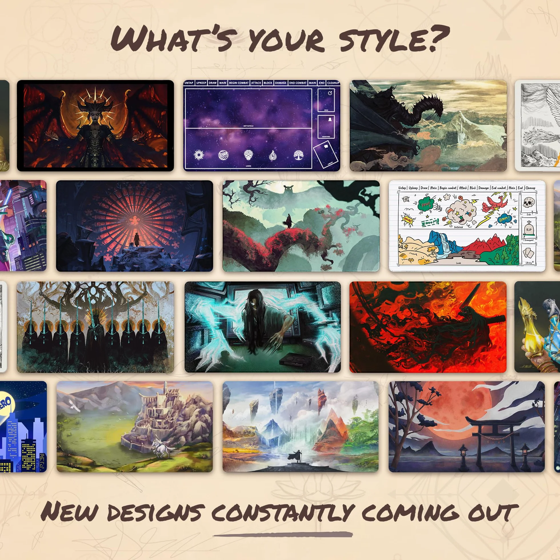 Witch King Of Angmar (Stitched) - MTG Playmat by Anato Finnstark, LOTR Lord of the Rings - Compatible with Magic the Gathering Playmat - Play MTG, YuGiOh, TCG - Original Play Mat Art Designs