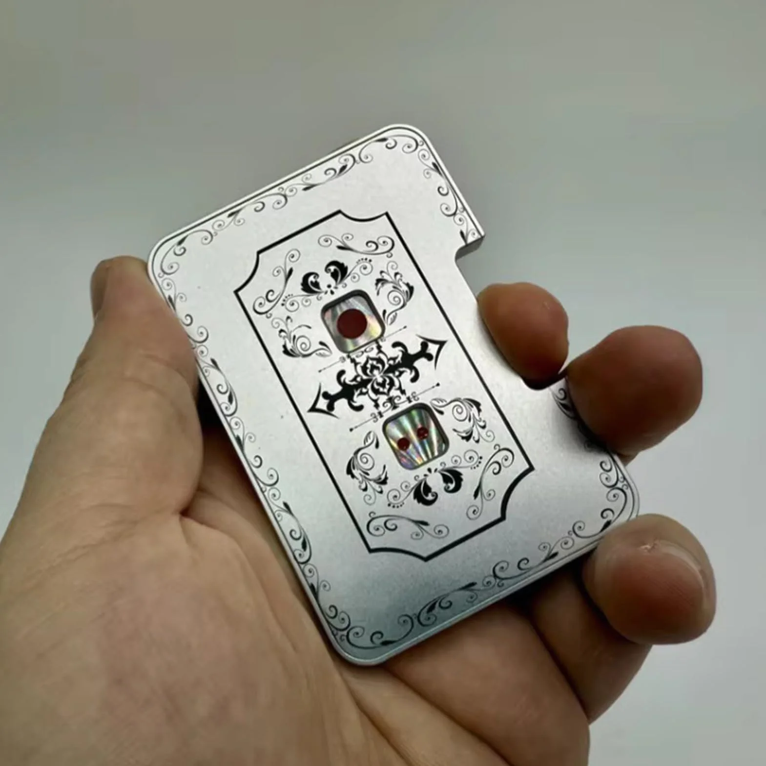 Mechaniczna kostka 3D, automatyczna gra w kostkę, zabawka fidget wciskana, transformacja Dices Games Sensory Toys, stop aluminium, ułatwiająca napięcie, interaktywna zabawka (7 x 5 cm)