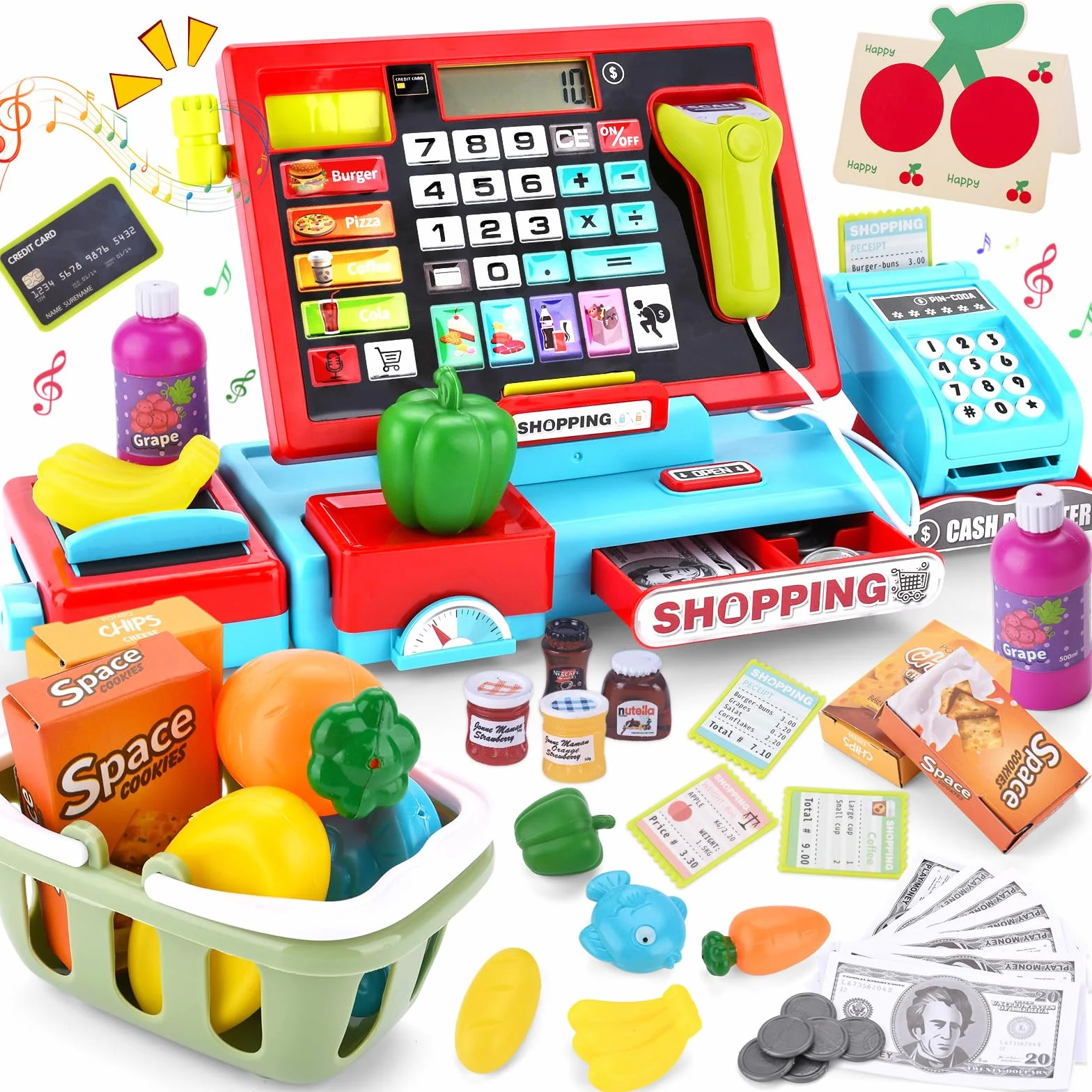 Supermarktkasse mit Scanner