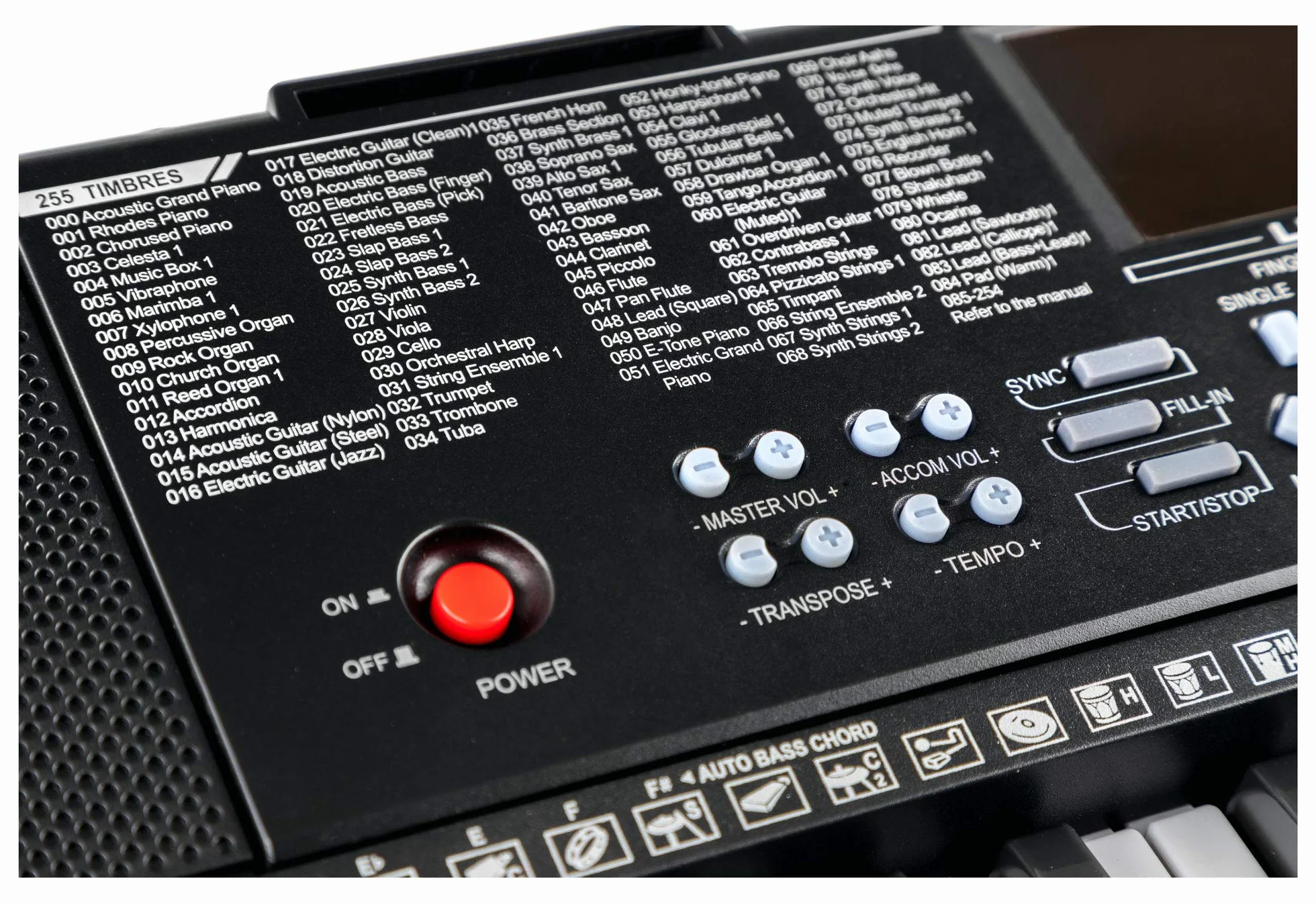 McGrey LK-6120-MIC Keyboard – klawiatura dla początkujących z 61 przyciskami świecącymi – 255 dźwięków i 255 rytmów – 50 utworów demo – w zestawie mikrofon – czarna
