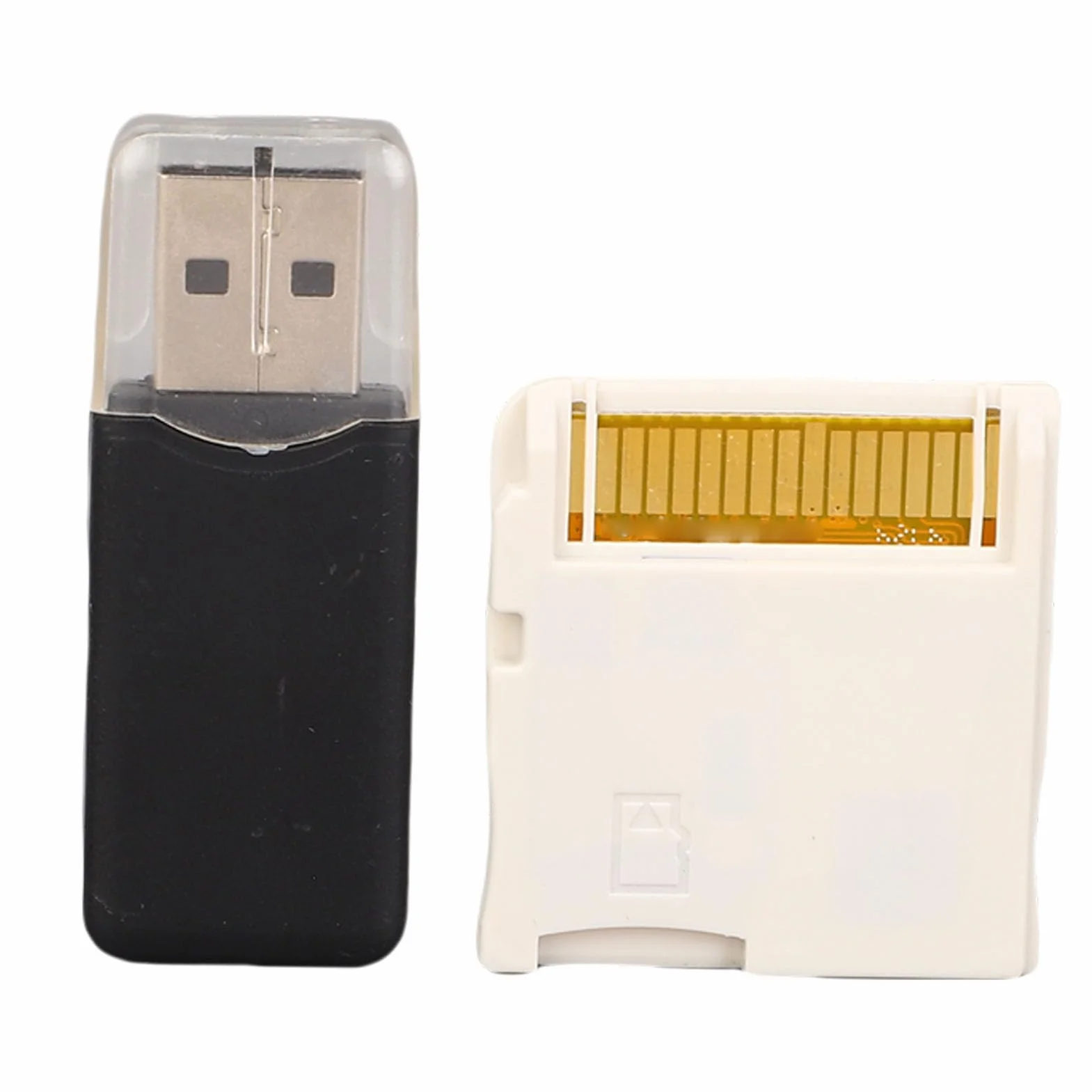 Karta Flash dla 2DS 3DS Console Game Console ASIC Game Film Memory Card z Czytnikiem Kart, Szybciej i Stabilna Obsługa Małych Kart Pamięci (WHITE)