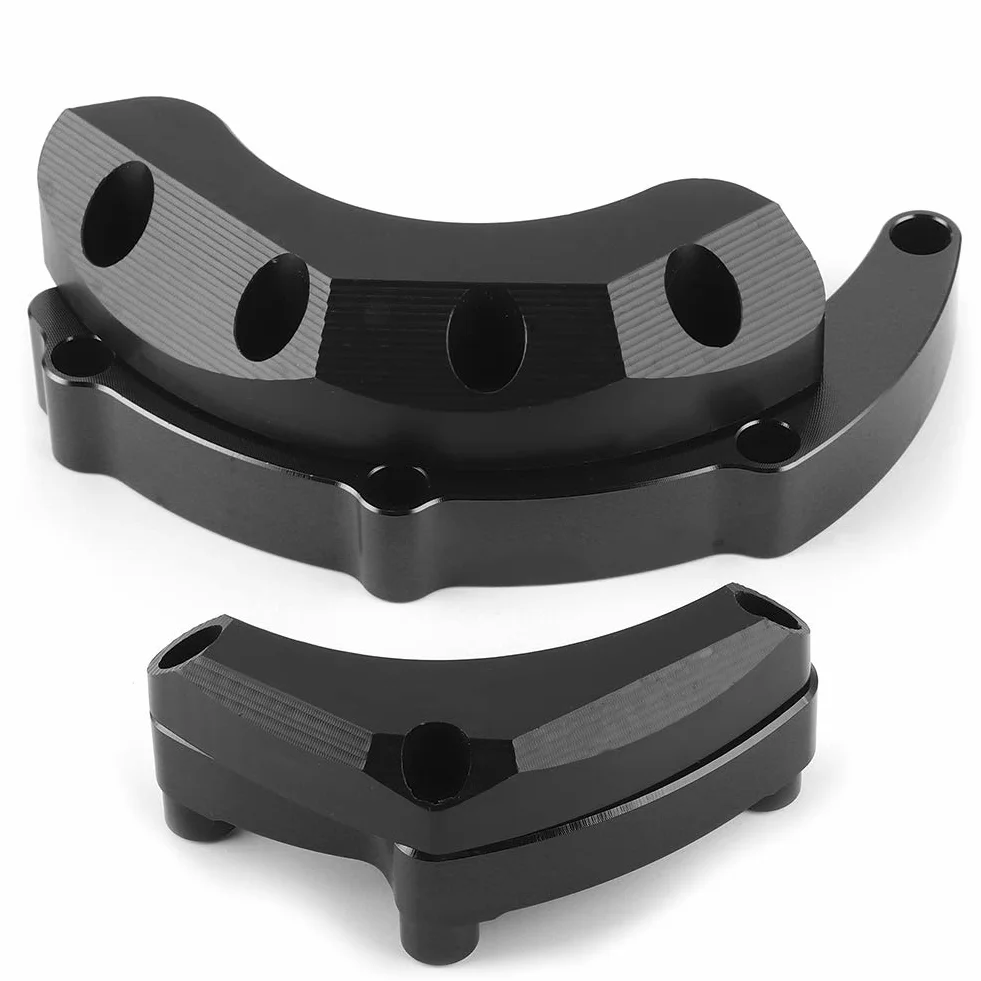 Płyty mocujące-Duokon osłona silnika motocykla Saver zderzak, rama ze stopu aluminium osłona suwaka dla MT-09 FJ-09 XSR900 (czarny)
