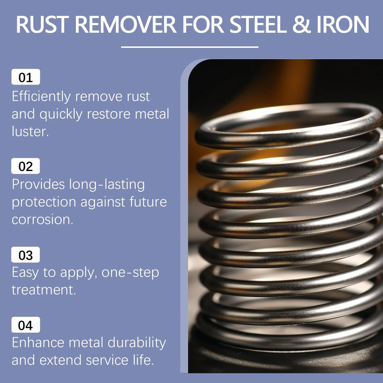 Generisch Heavy Duty Metal Rust Remover, ulepszony środek do usuwania rdzy z metalu, stal nierdzewna do narzędzi i mebli zewnętrznych, szybkie działanie (2 szt.)