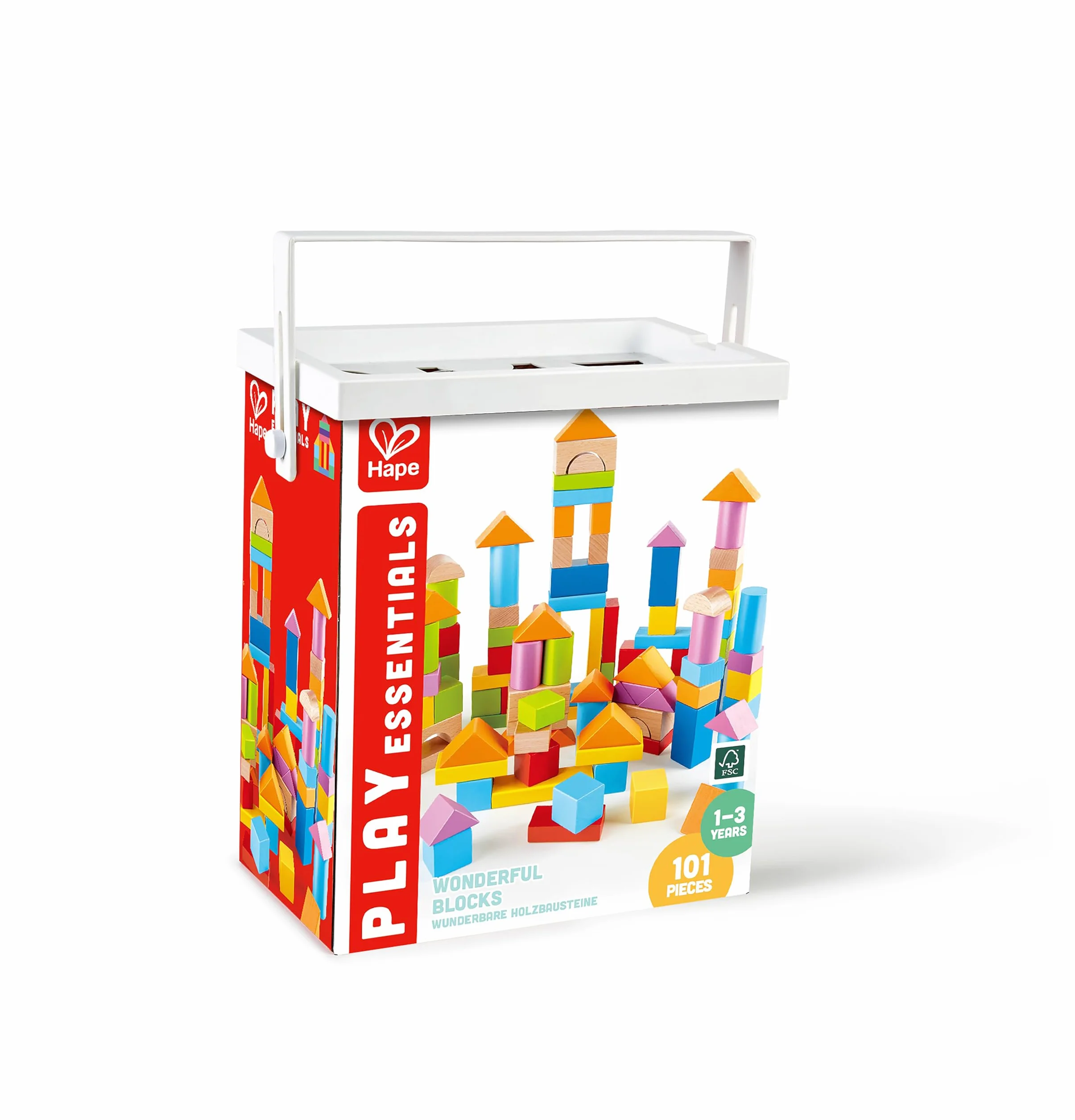 Hape E8247 HAP-E8247 Wonderful Beech Blocks, Multicolor