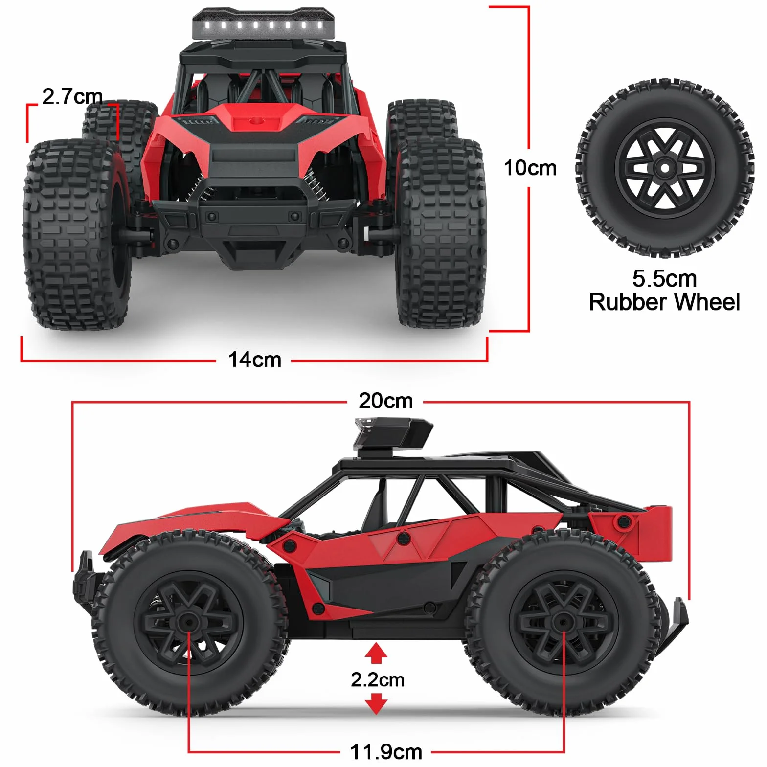 Samochód zdalnie sterowany przez cały terrain, zdalnie sterowany samochód terenowy Offroad Machinina