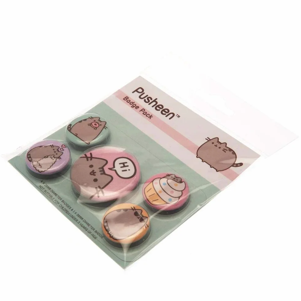 Pyramid International Pusheen Says Hi zestaw identyfikatorów, wielokolorowy, 10 x 12,5 cm