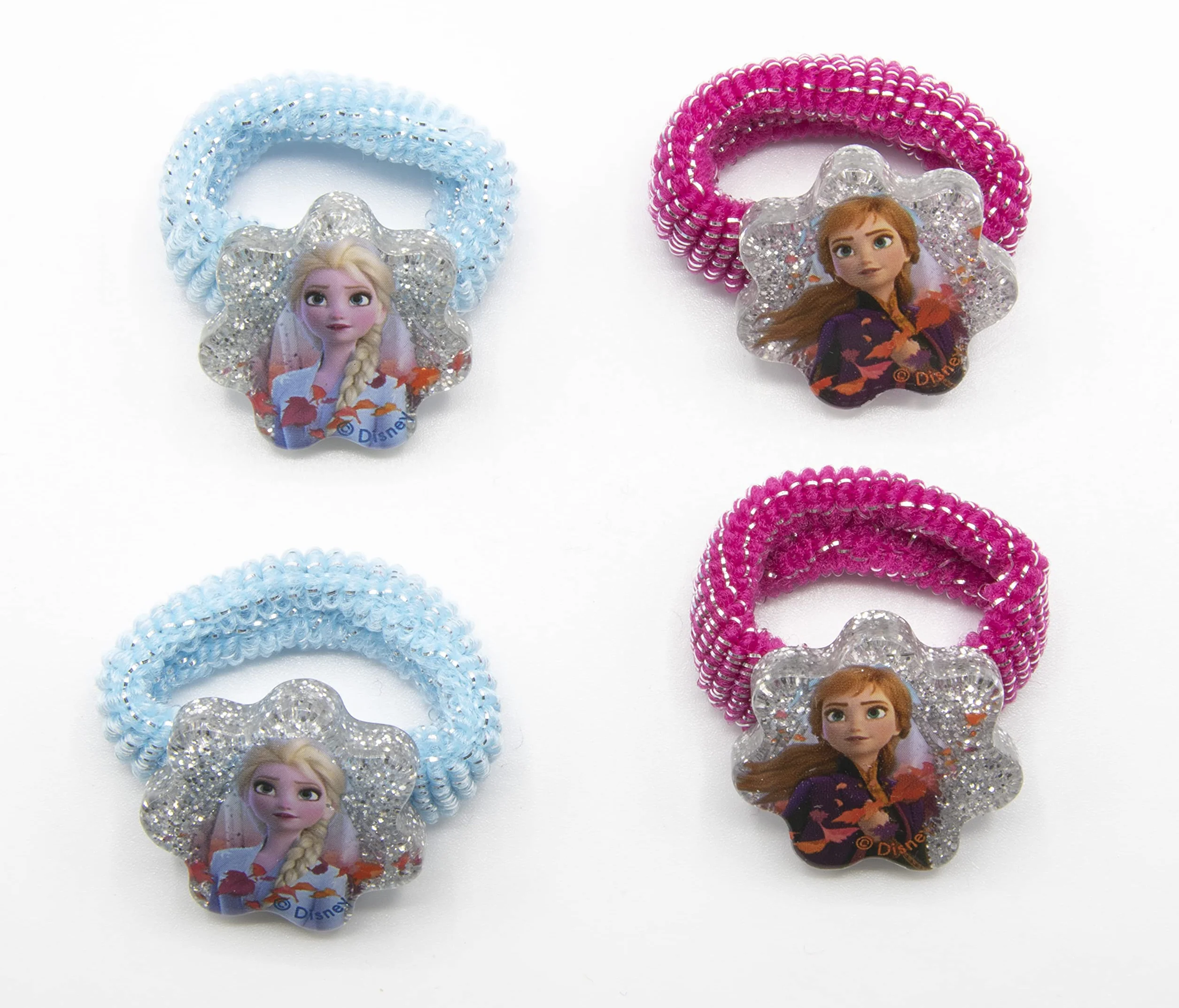 Disney Frozen 19383 2-4 uchwyty na warkocze, wielokolorowe, 4 sztuki (1 opakowanie)