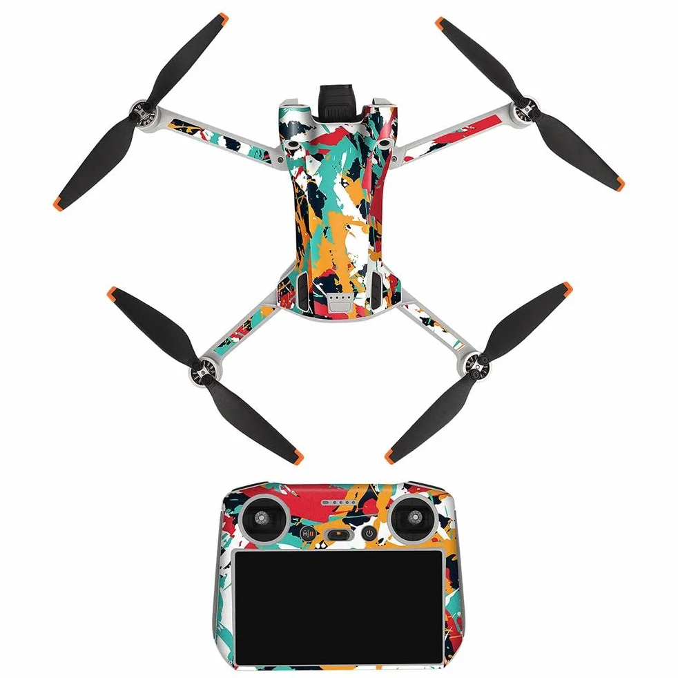 Zestaw naklejek na drony Mini 3 Pro, samoprzylepne, wodoodporne, kompatybilne z dronami mini 3 Pro, kompatybilne z pilotem zdalnego sterowania RC, dekoracja, akcesoria ochronne (styl 5)