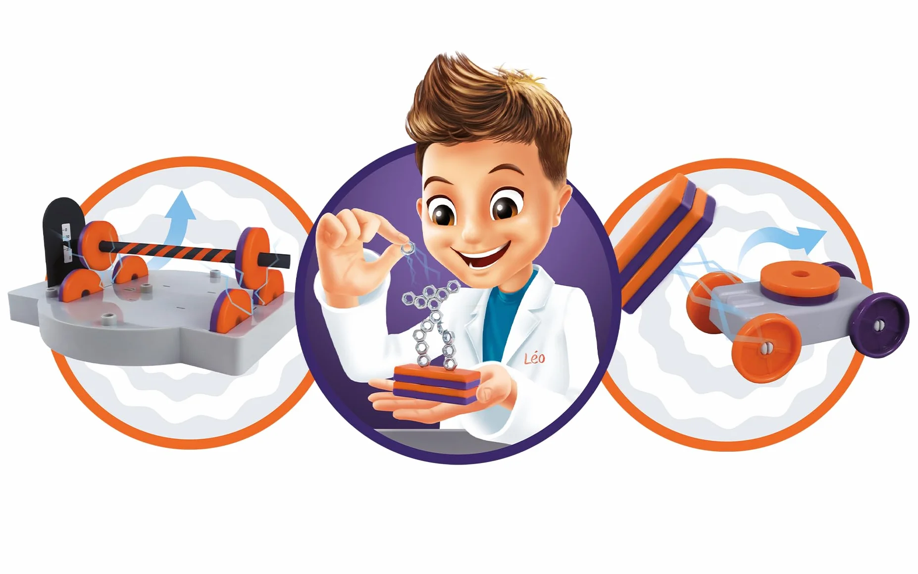 BUKI 3018 - Mini Lab Magnesy - Zestaw eksperymentów z magnesami – Odkryj magnetyzm i lewitację! Edukacyjna zabawka dla dzieci 8+