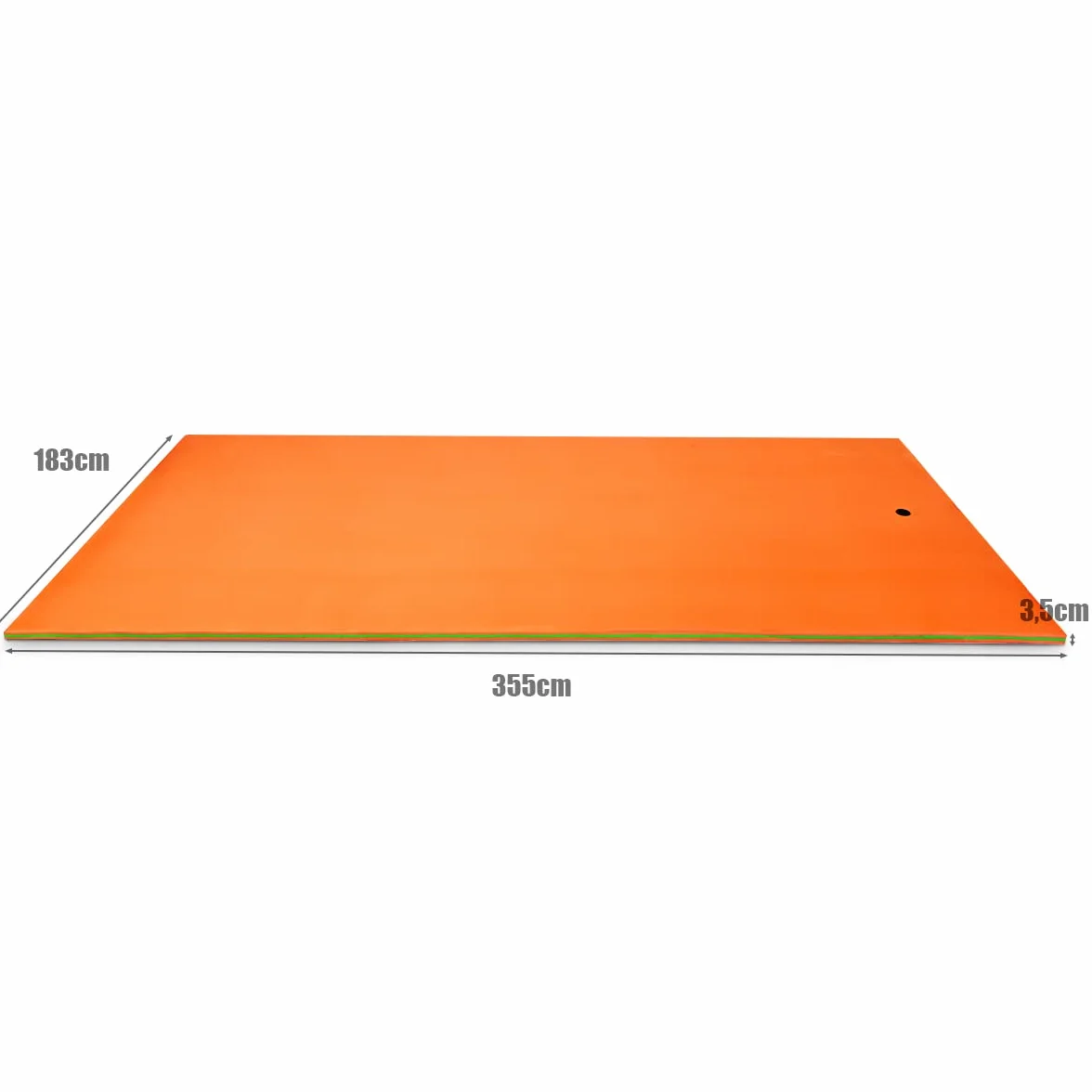 COSTWAY 355 x 183 cm, pływająca mata wodna, obciążenie do 400 kg, mata do pływania, do pływania, do pływania na morzu, jeziorze, basenie, na plażę