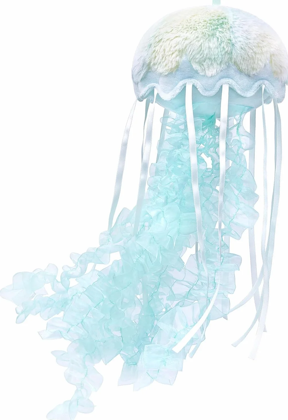 Realistyczna 15 cm/6in Meduza Pluszowa Zabawka Kreatywna Meduza z serii Ocean, Nadaje się do dekoracji urodzinowych, Zabawna zabawka edukacyjna dla dzieci (Bright Green)