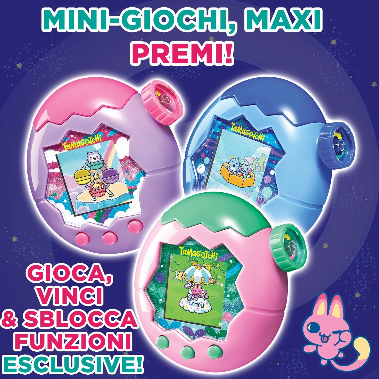 TAMAGOTCHI Bandai Paradise Ciel - Wirtualne zwierzę do hodowli z kółkiem zoomu - interaktywna zabawka w języku francuskim - Fioletowo-różowy model nieba - zabawka dla dzieci w wieku 6 lat i powyżej