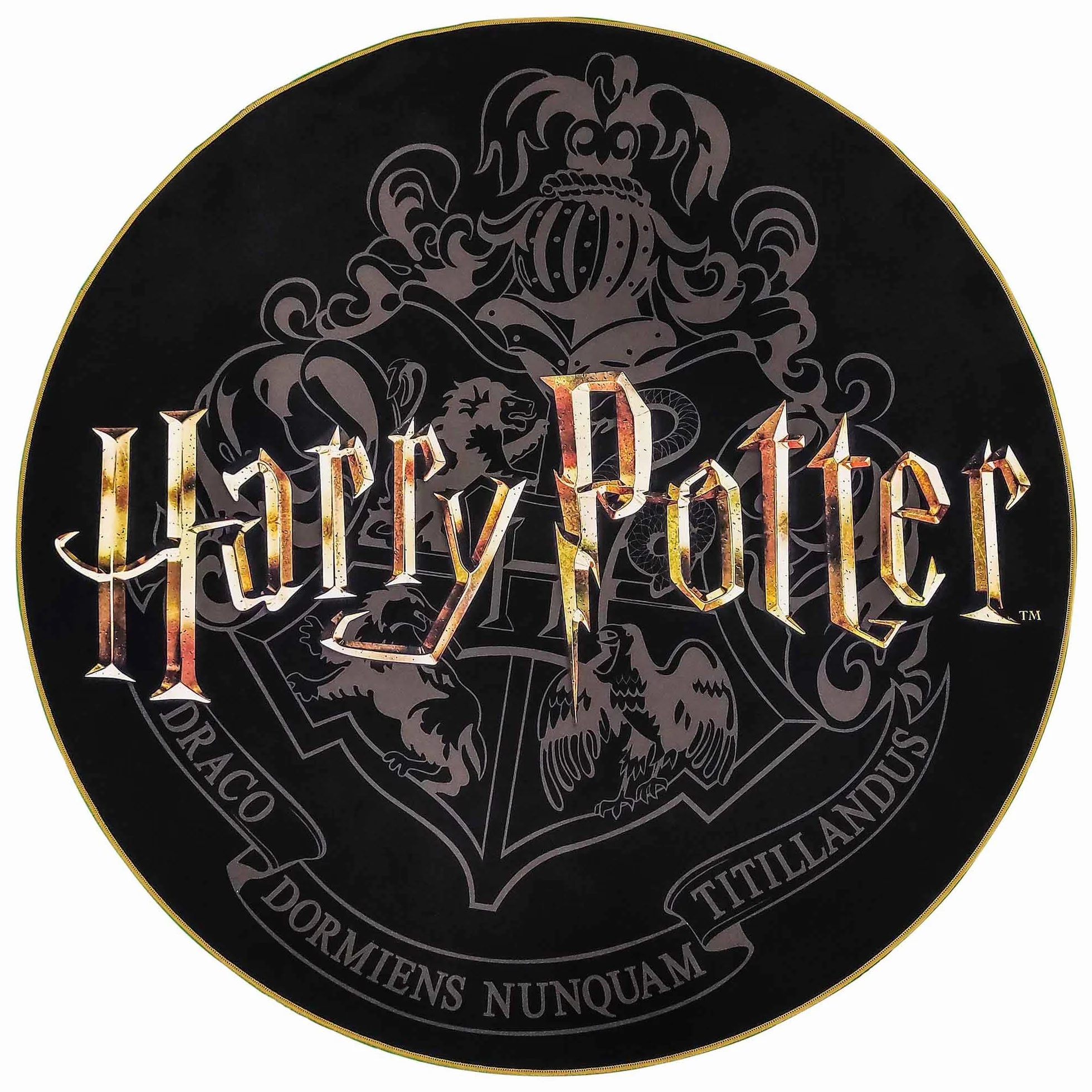 Harry Potter antypoślizgowa mata dla graczy do krzesła do gier Czarny 100 cm x 100 cm