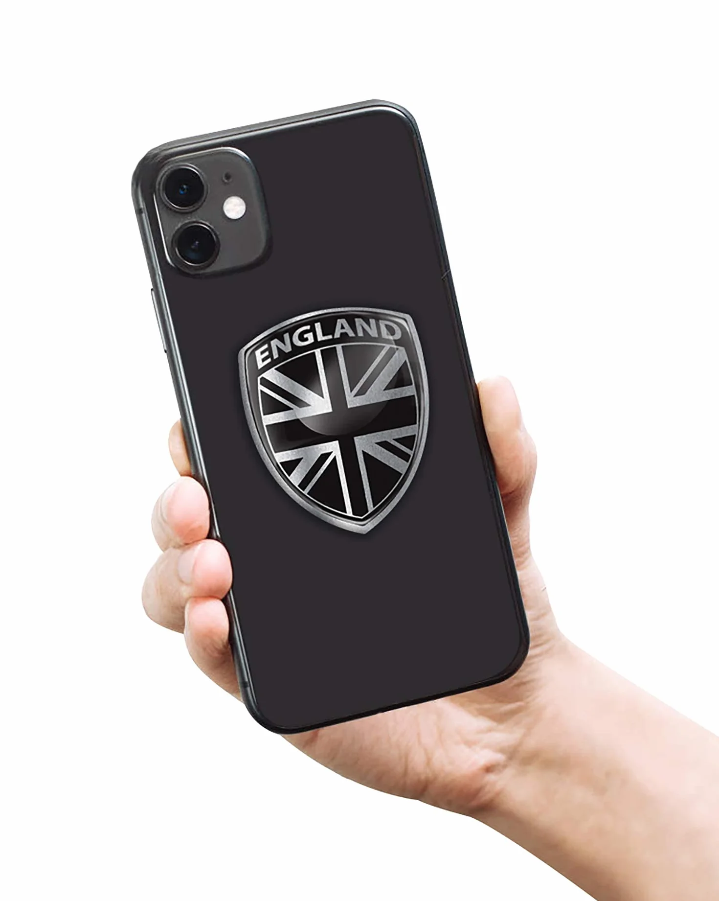 Biomar Labs 2 x wypukłe silikonowe naklejki 3D odznaka naklejka emblemat samochód kask motocyklowy UK GB Union Jack Wielka Brytania Wielka Brytania Wielka Brytania brytyjska srebrna flaga narodowa F