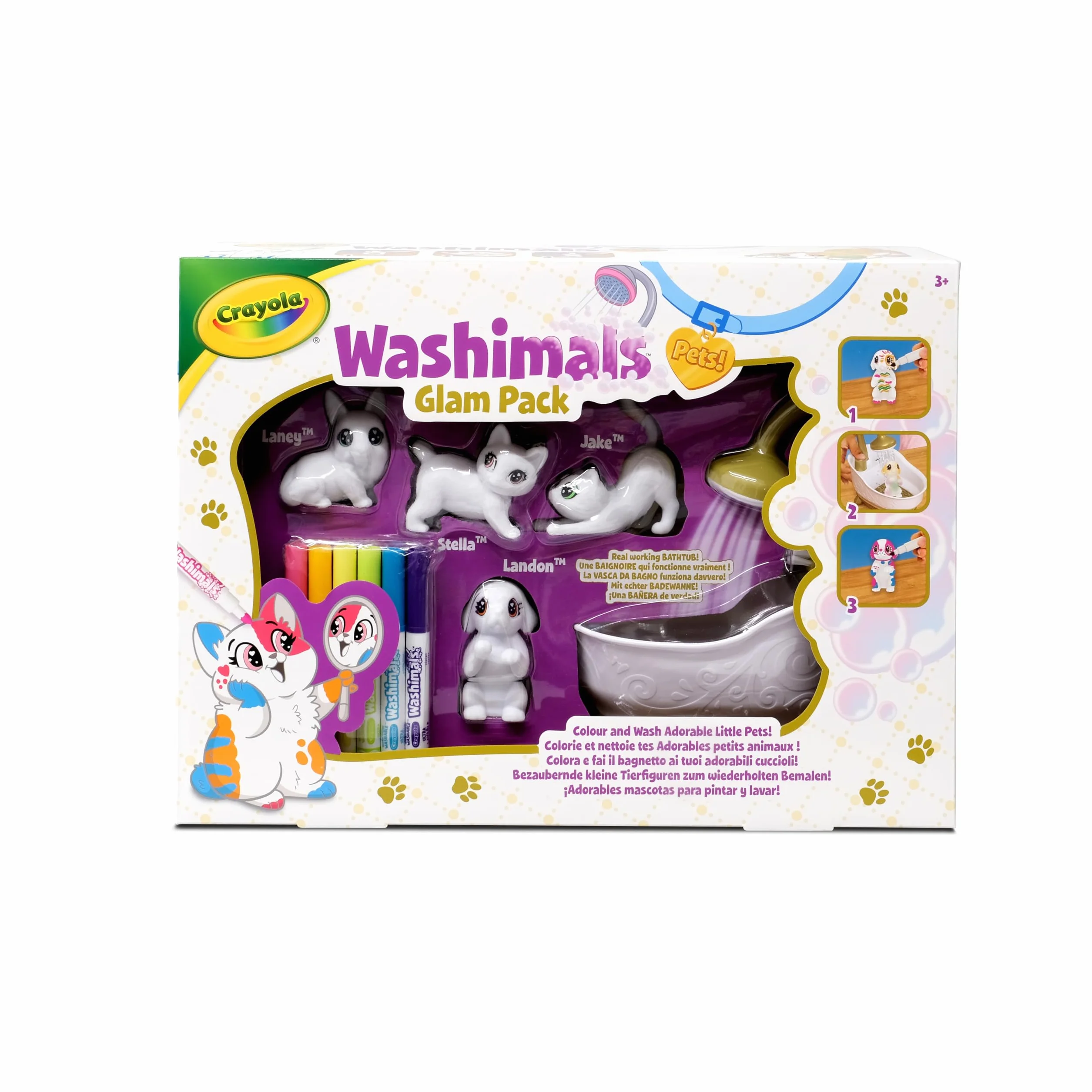 CRAYOLA Washimals - Washimals Nowa wanna i 4 Zwierzęta, a Od 3 lat, 74-7453