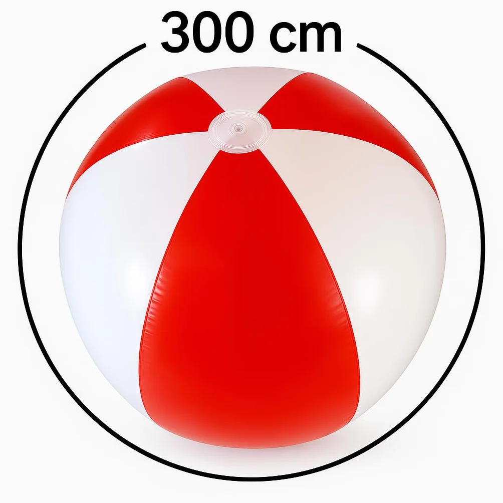 Olbrzymia nadmuchiwana piłka XXL, 300 cm, ogromna piłka plażowa dla dzieci i dorosłych, idealna na basen, do ogrodu i na imprezy, festiwal, przyjęcie urodzinowe zabawkę na lato