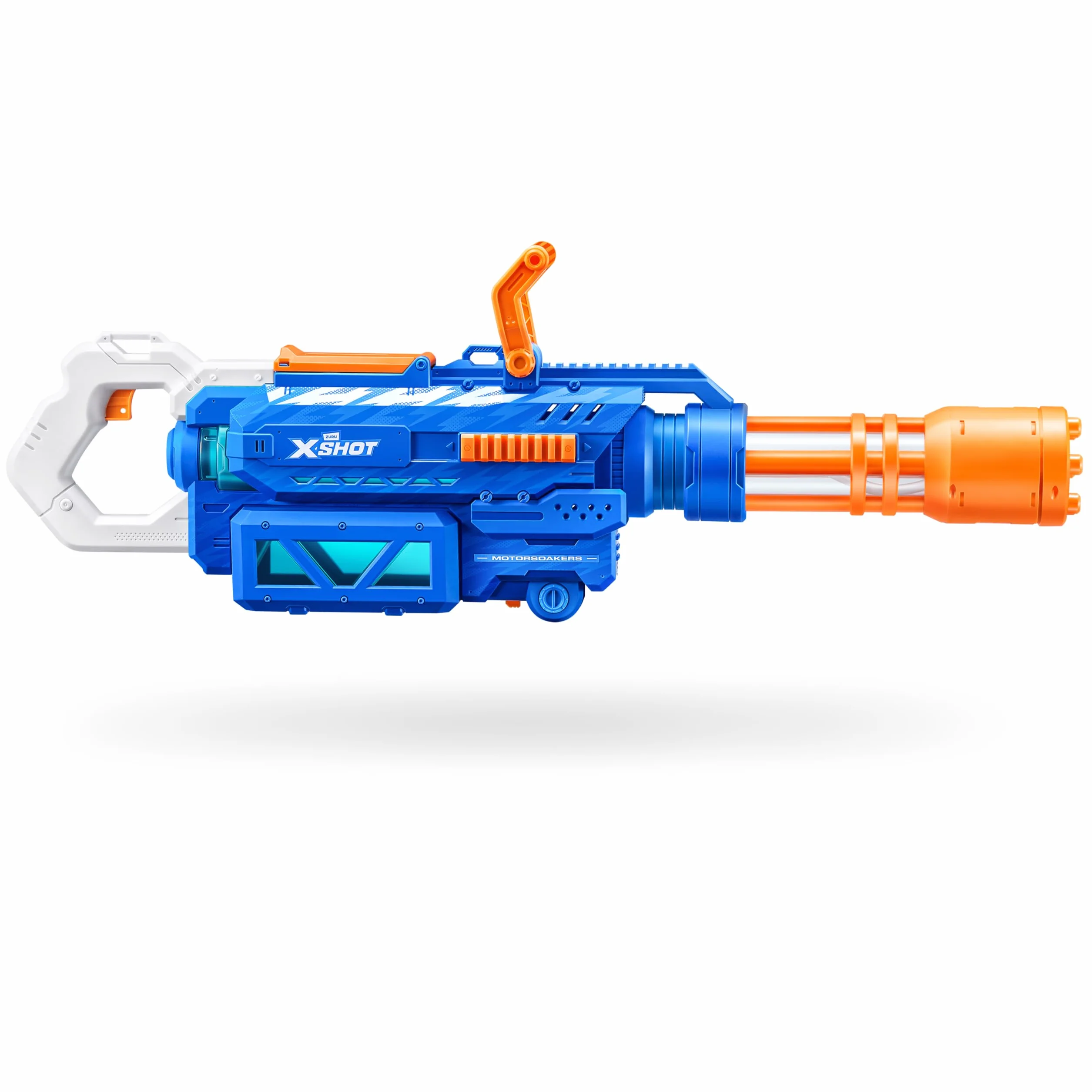 XSHOT Water Gatling Soaker ZURU zmotoryzowany blaster na wodę dla dzieci, letnia zabawka outdoorowa z akumulatorem do wielokrotnego ładowania i pojemności 1650 ml | zasięg 8 m pistoletu na wodę
