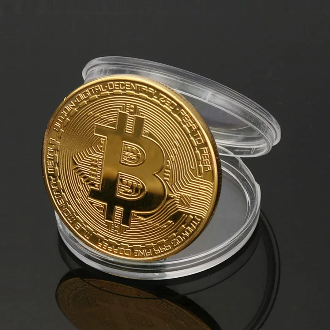 Shinekoo Pozłacana moneta kolekcjonerska Bitcoin BTC