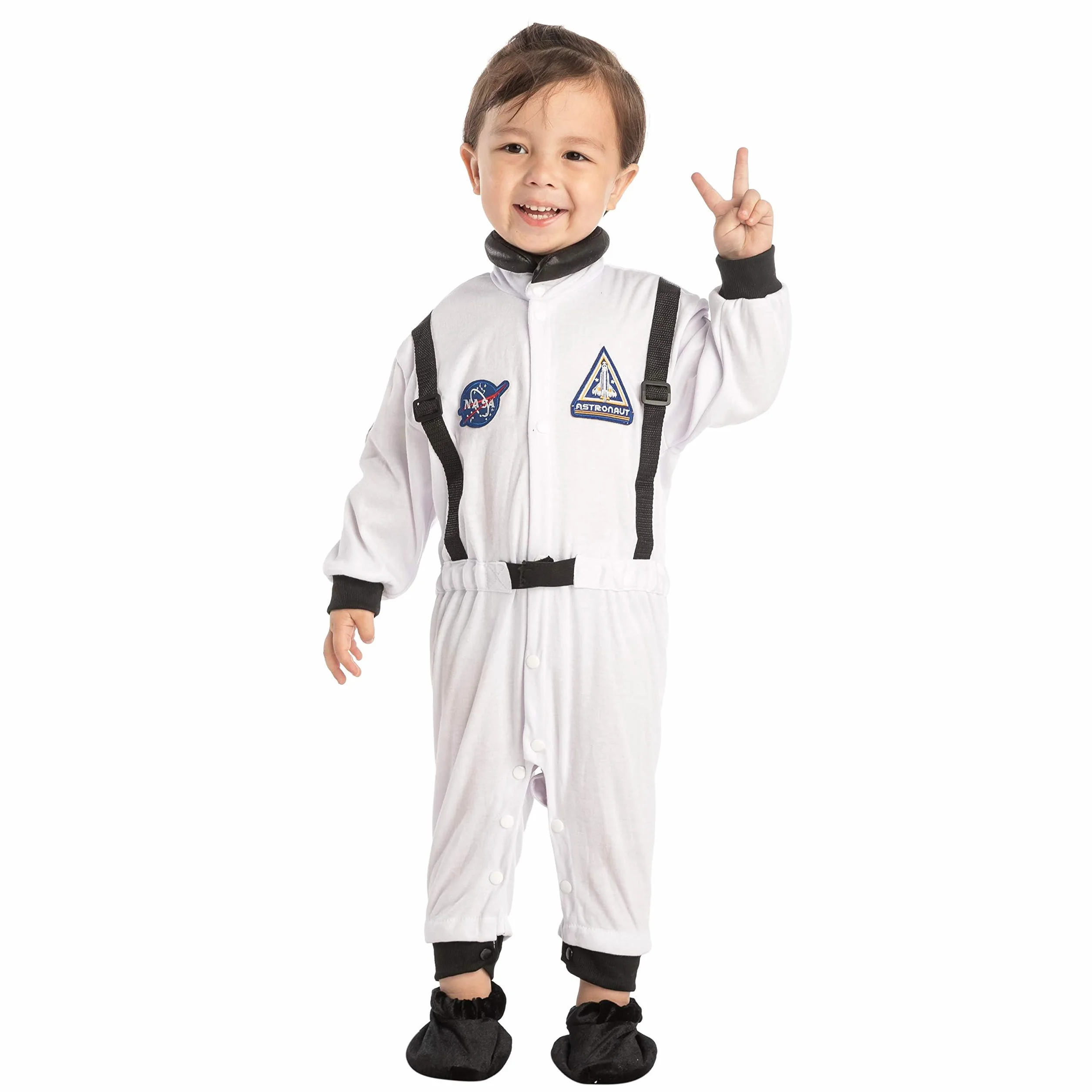 Spooktacular Creations Baby Unisex NASA Jr. kostium astronauty, biały, rozmiar S (6-12 miesięcy)