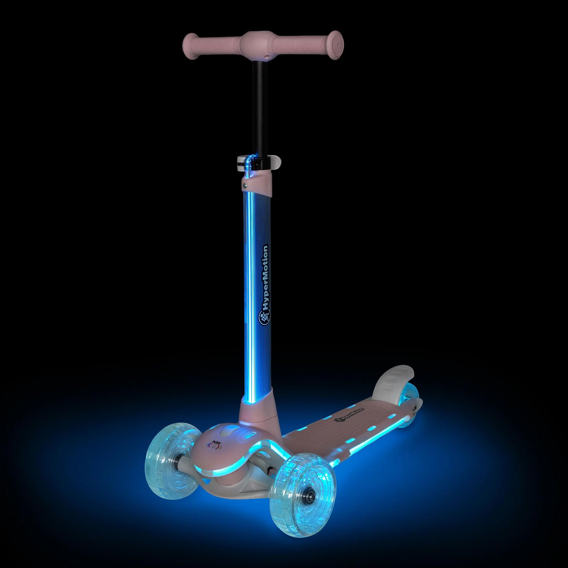 HyperMotion BECKY Hulajnoga Trójkołowa 3–8 lat z LED RGB Podświetleniem Regulowana Kierownica