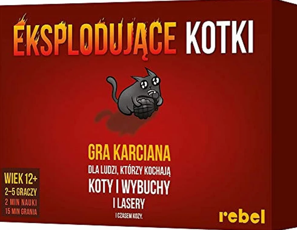 Asmodee | Eksplodujące kotki | Gra karciana | Gra imprezowa | Wiek 12+ | 2-5 graczy